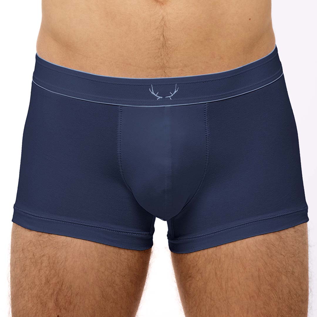 Dark blue boxer shorts made from recycled cotton from Bluebuck