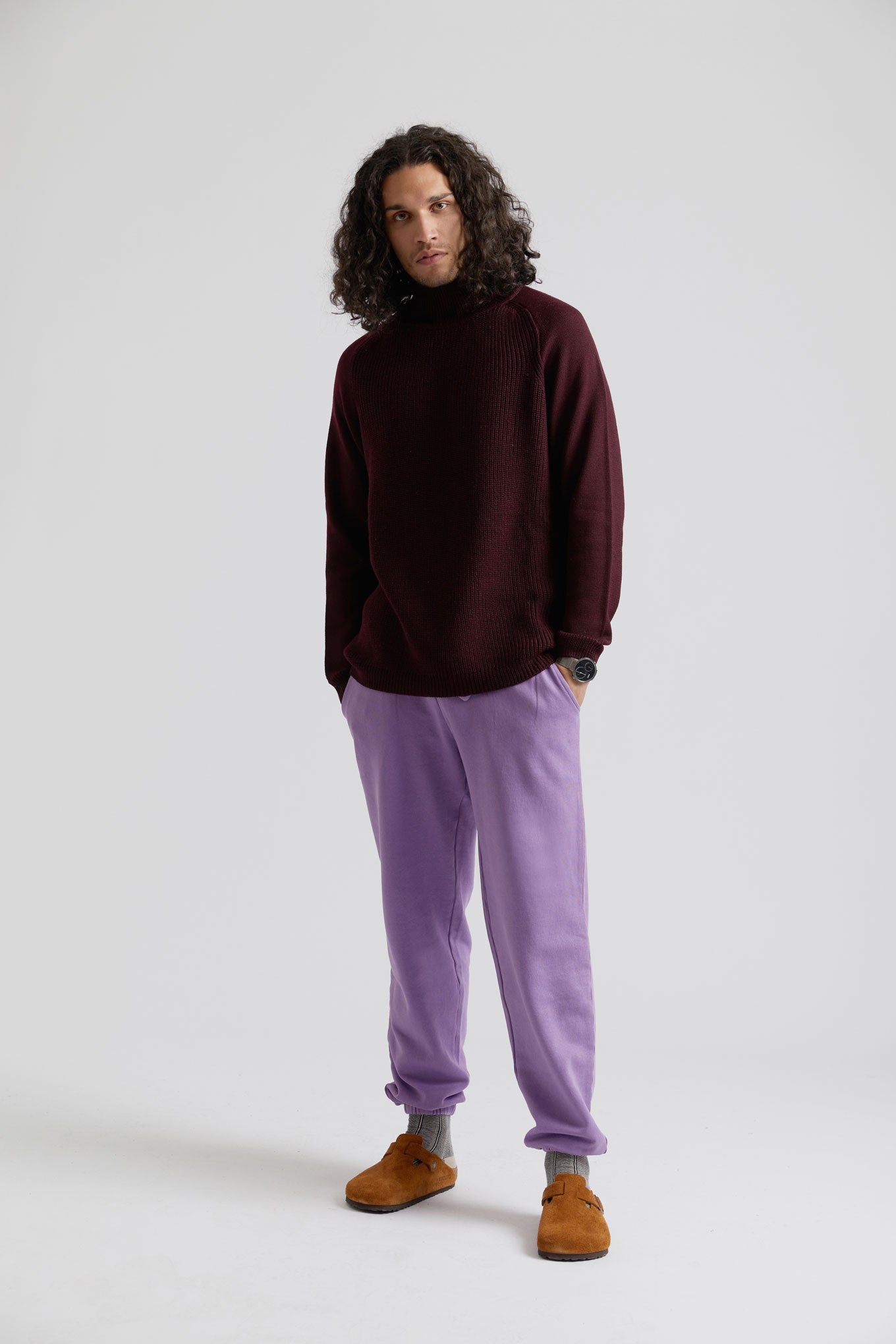 Pantalon de jogging ADAM violet en coton 100% biologique de Komodo 