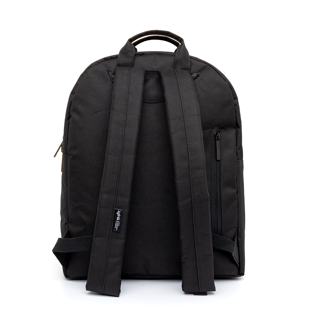 Black backpack Gold Classic (10l) made from recycled PET plastic bottles
