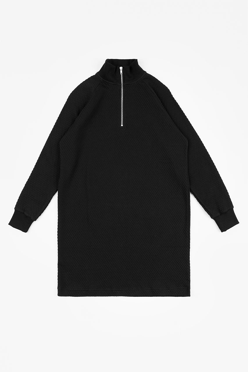 Black sweatshirt dress made from 100% organic cotton from Rotholz