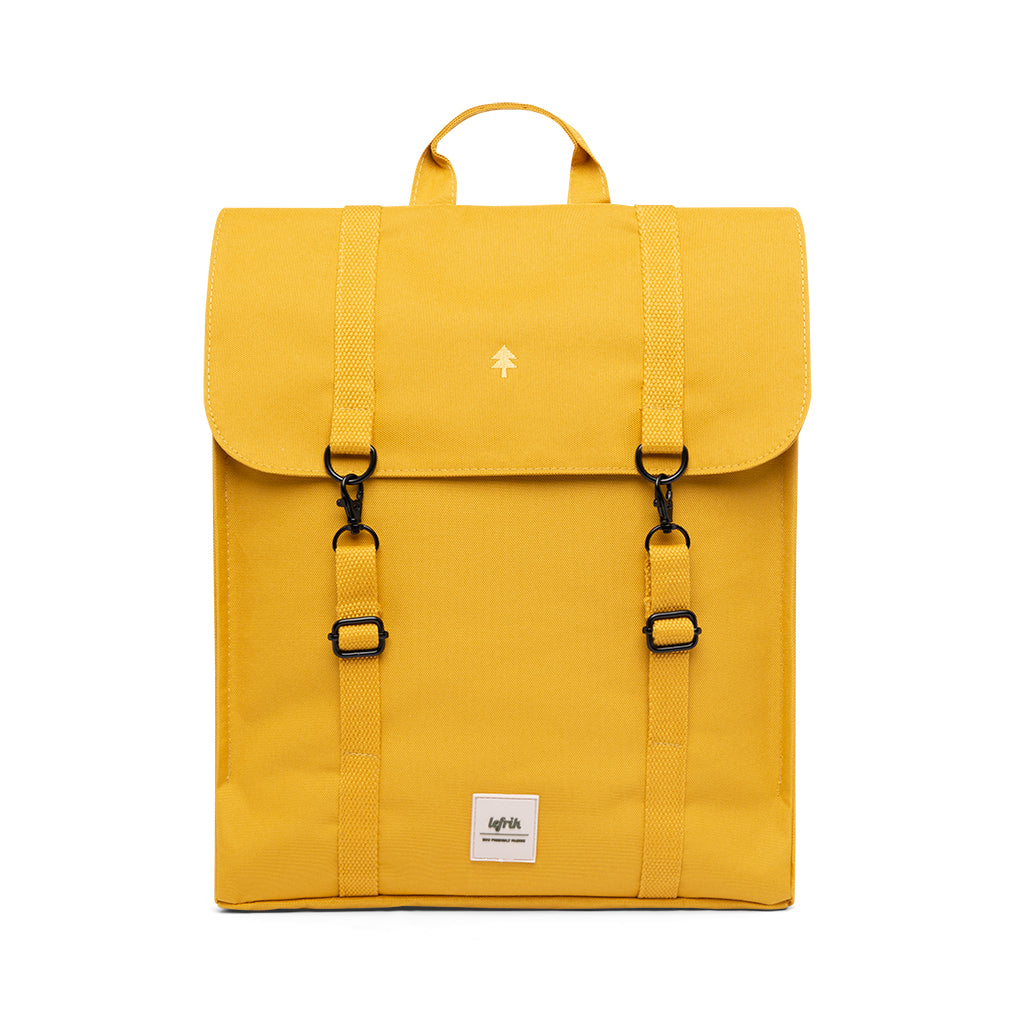 Yellow Handy Metal backpack made from recycled PET from Lefrik