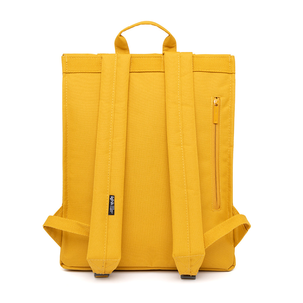 Yellow Handy Metal backpack made from recycled PET from Lefrik