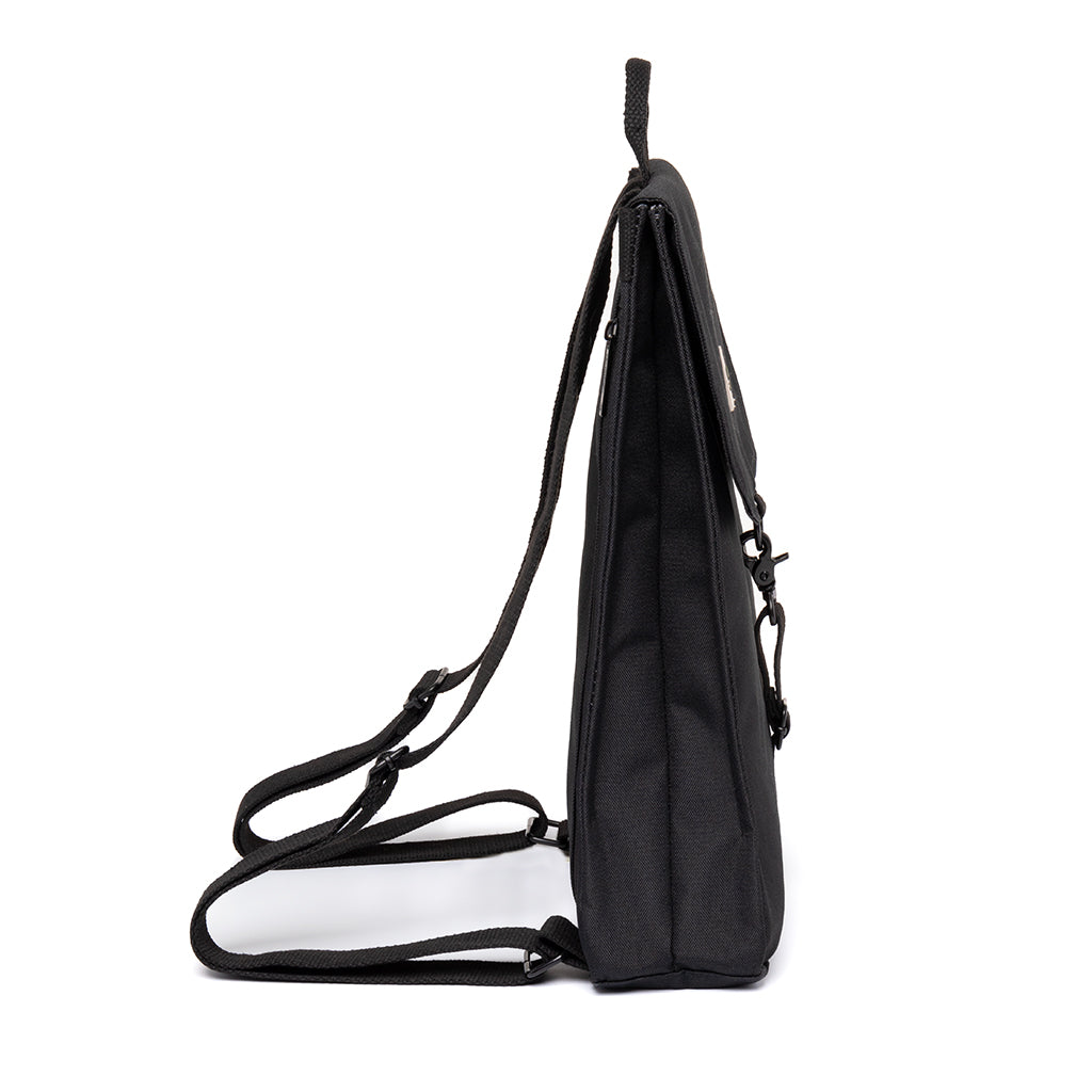 Schwarzer Rucksack Handy Mini aus recyceltem PET von Lefrik