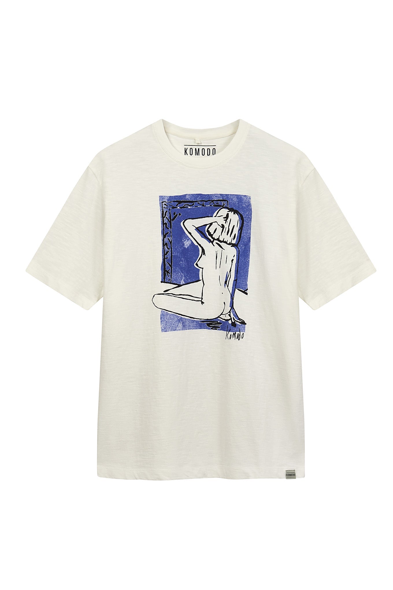 T-shirt CHEEKY blanc en coton biologique de Komodo