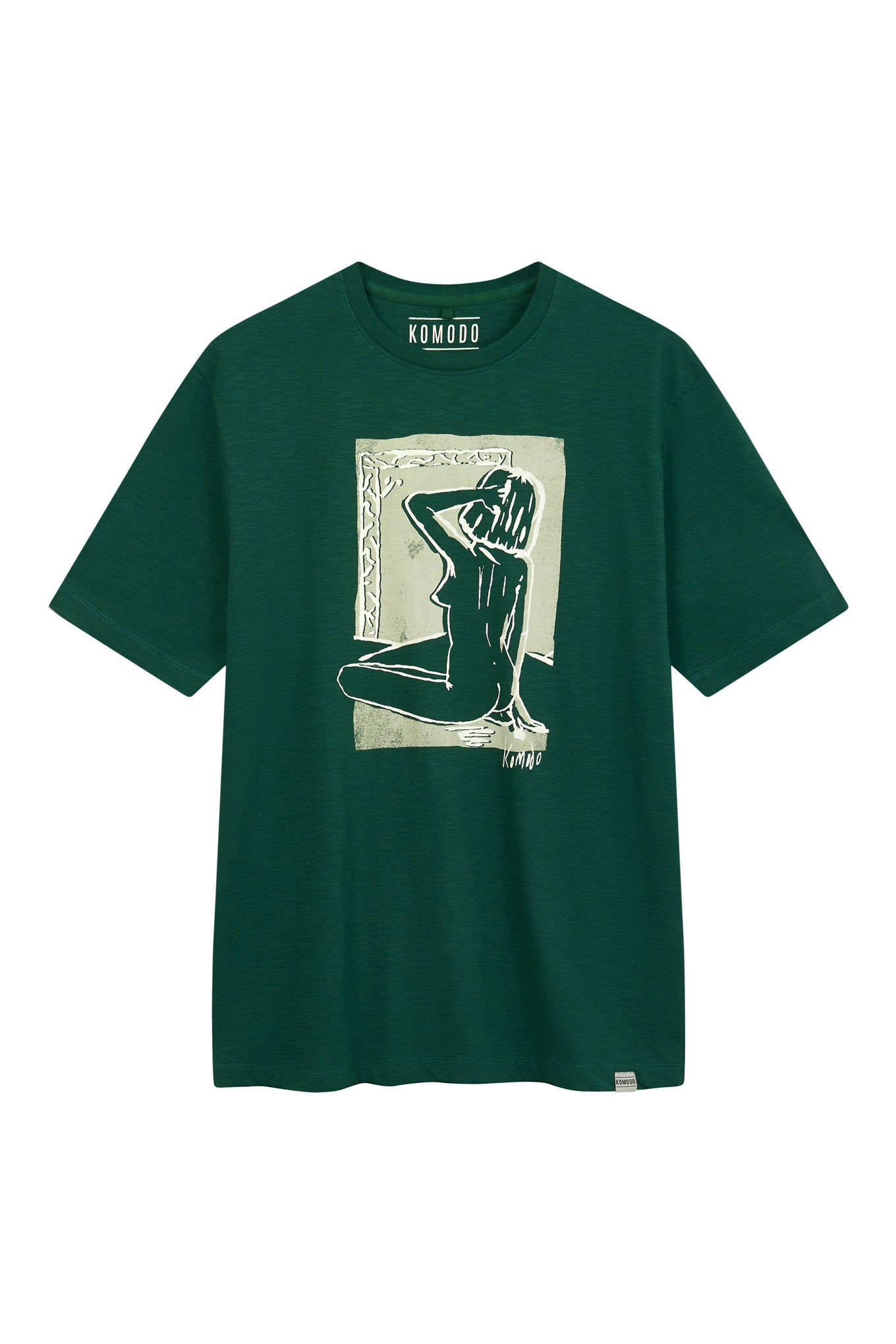 T-shirt vert CHEEKY en coton biologique de Komodo