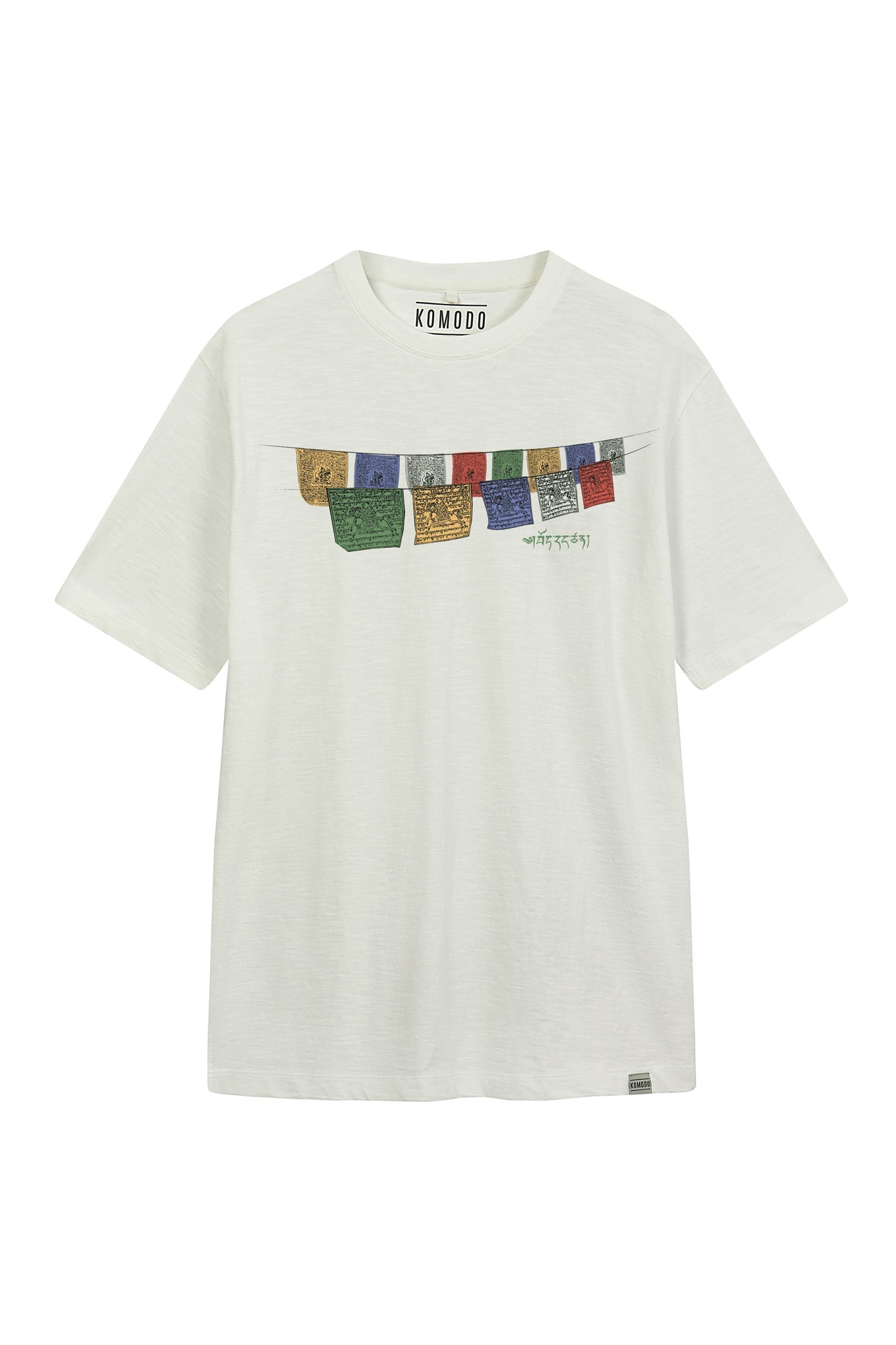 Weisses T-Shirt FREE TIBET aus Bio-Baumwolle von Komodo