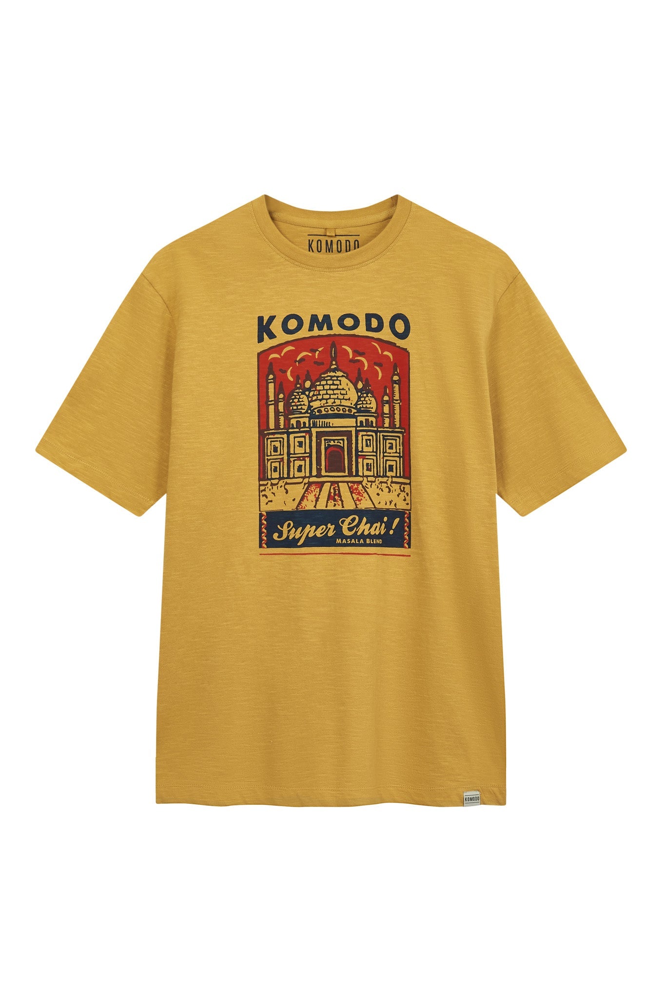 Yellow T-shirt SUPER CHAI made of organic cotton from Komodo
