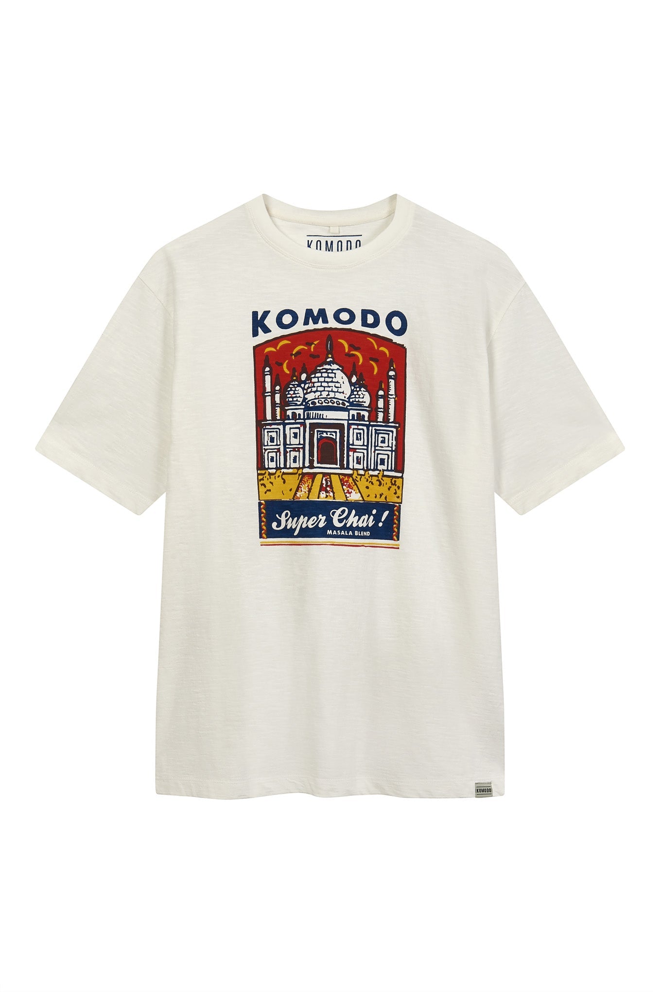 White T-shirt SUPER CHAI made of organic cotton from Komodo