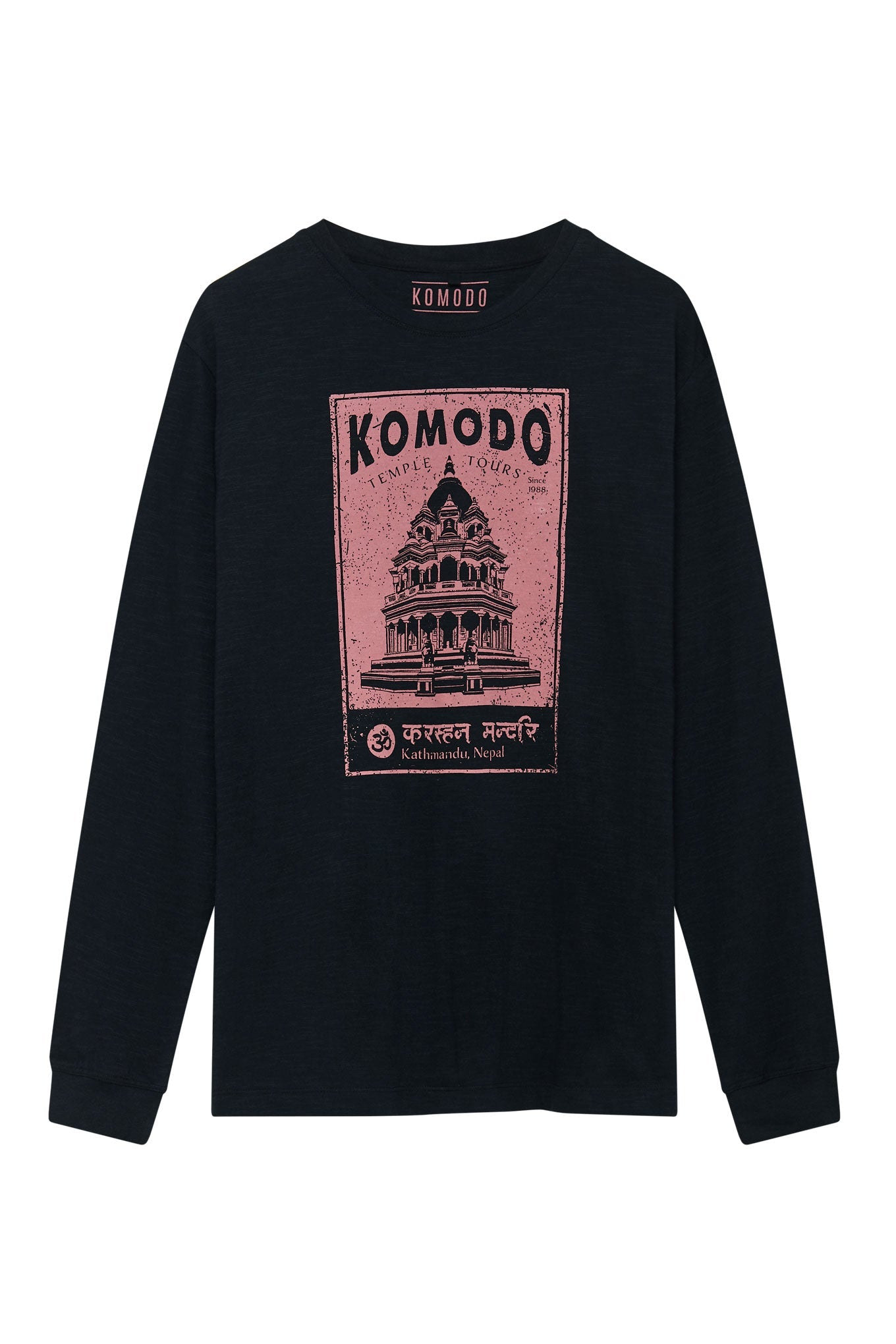 Schwarzer Sweater DUNBAR TEMPLE aus 100% Bio-Baumwolle von Komodo-