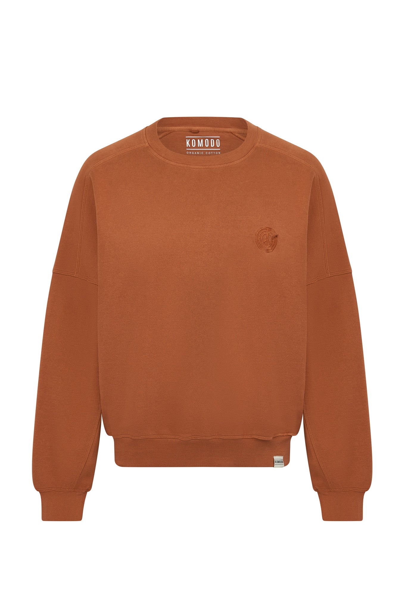 Dark orange sweater DAWN made of organic cotton by Komodo