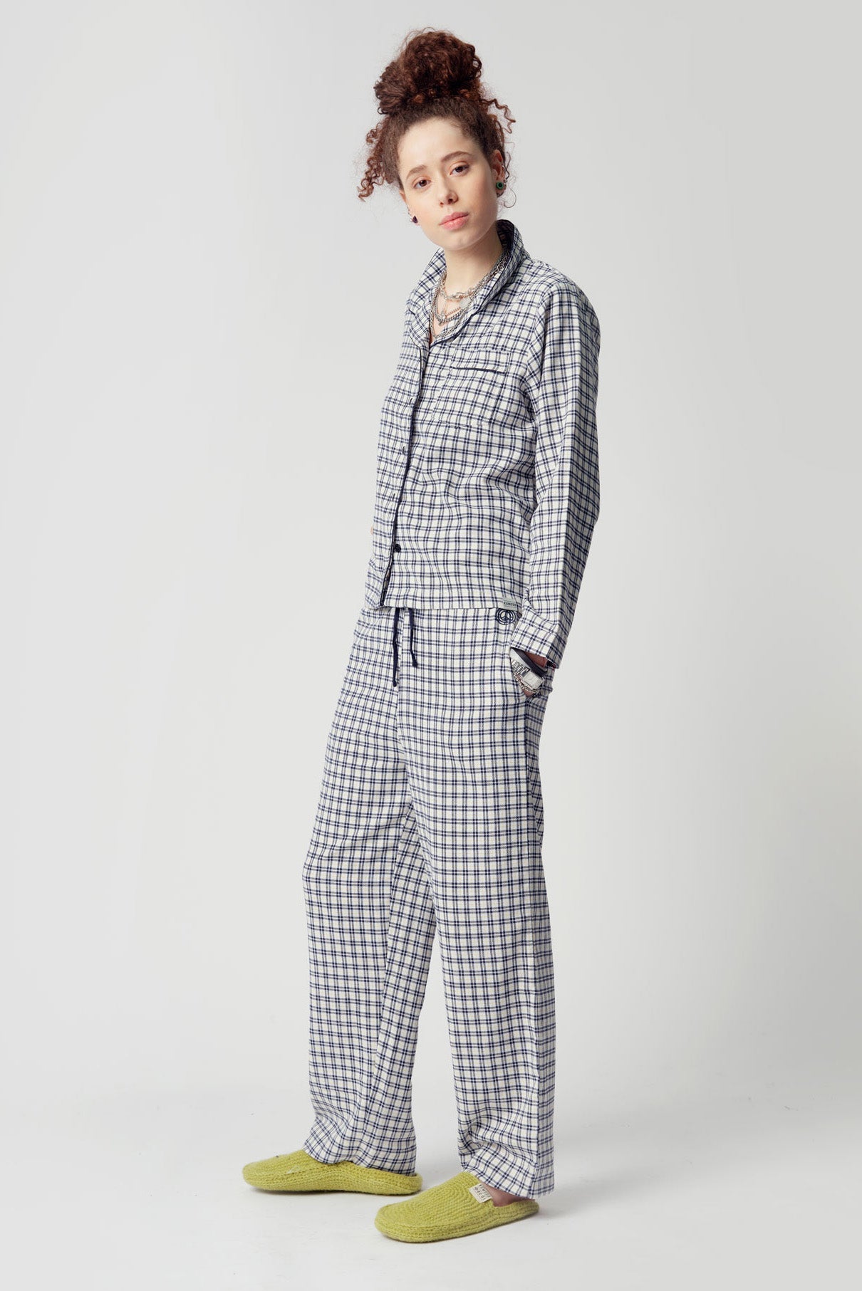 Weisses Pyjama Set JIM JAM aus 100% Bio-Baumwolle