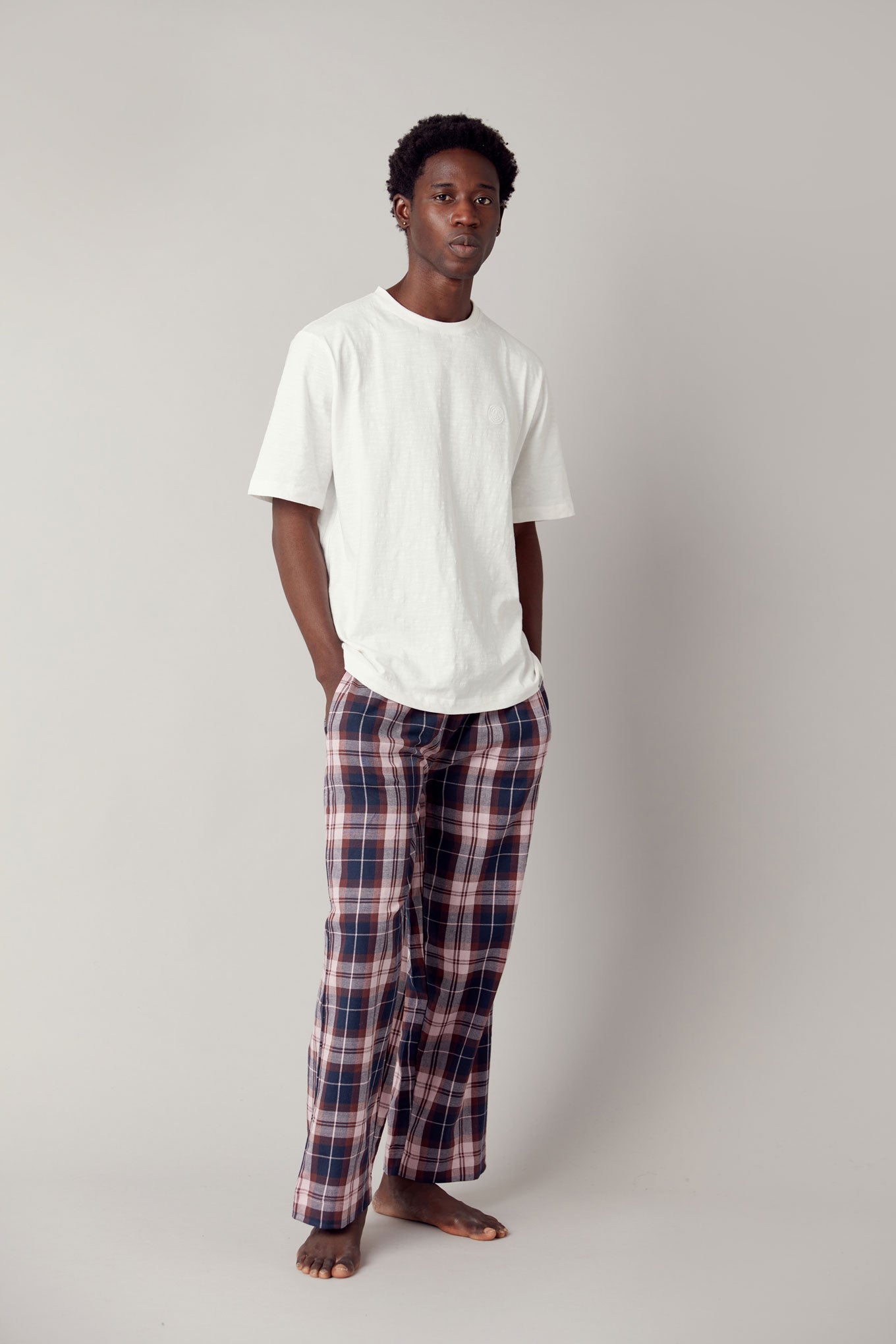 Mauve pajama pants JIM JAM made from 100% organic cotton from Komodo 