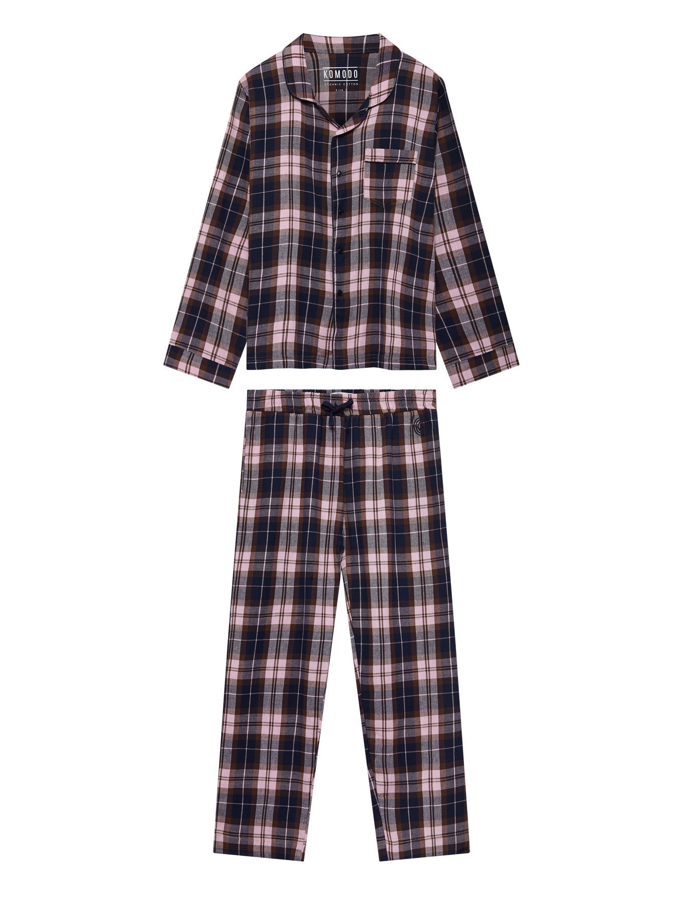 Mauve pajama set JIM JAM made from 100% organic cotton from Komodo