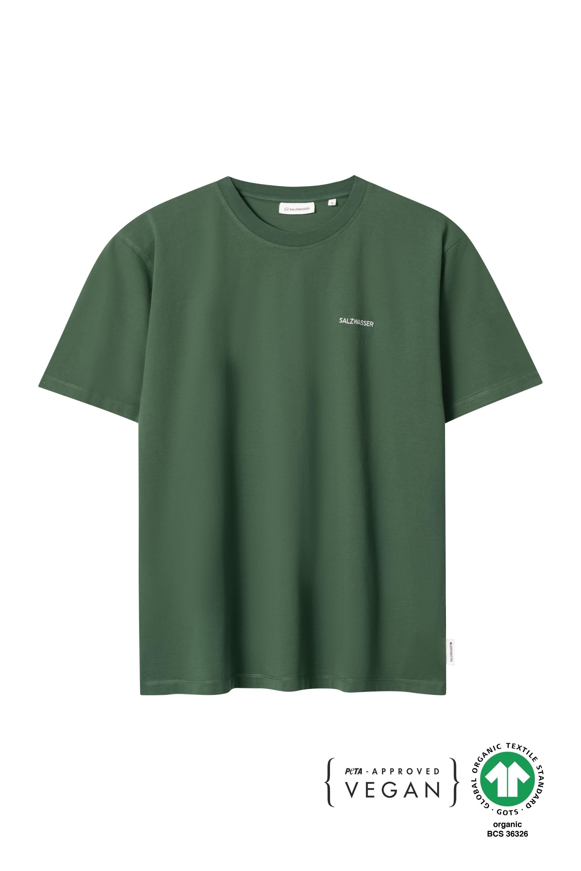 fair produziertes SALZWASSER T-Shirt in Grün als Unisex Fit _men _women