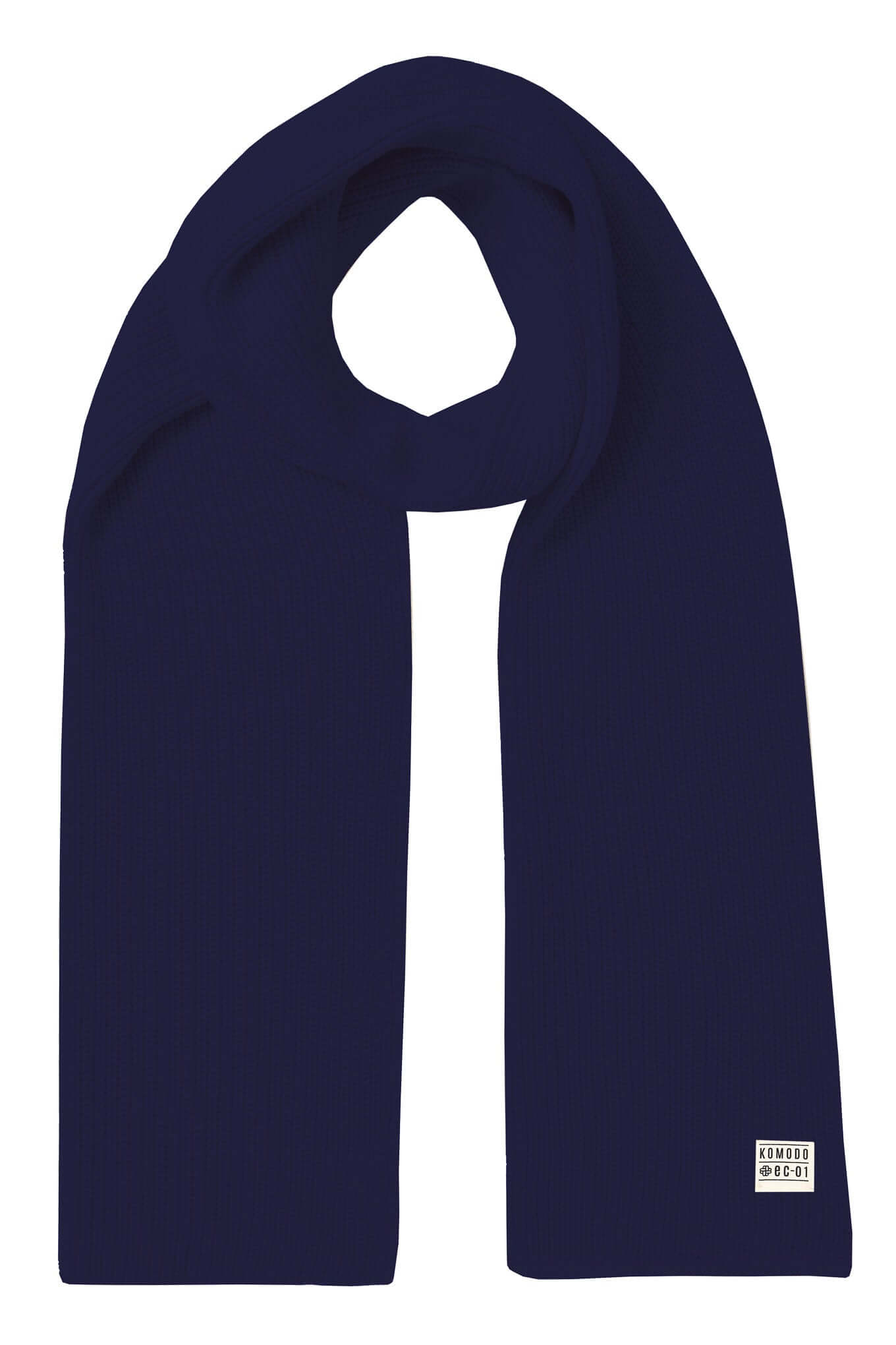 Dunkel - blauer Schal MARAT aus 100% Bio-Baumwolle von Komodo