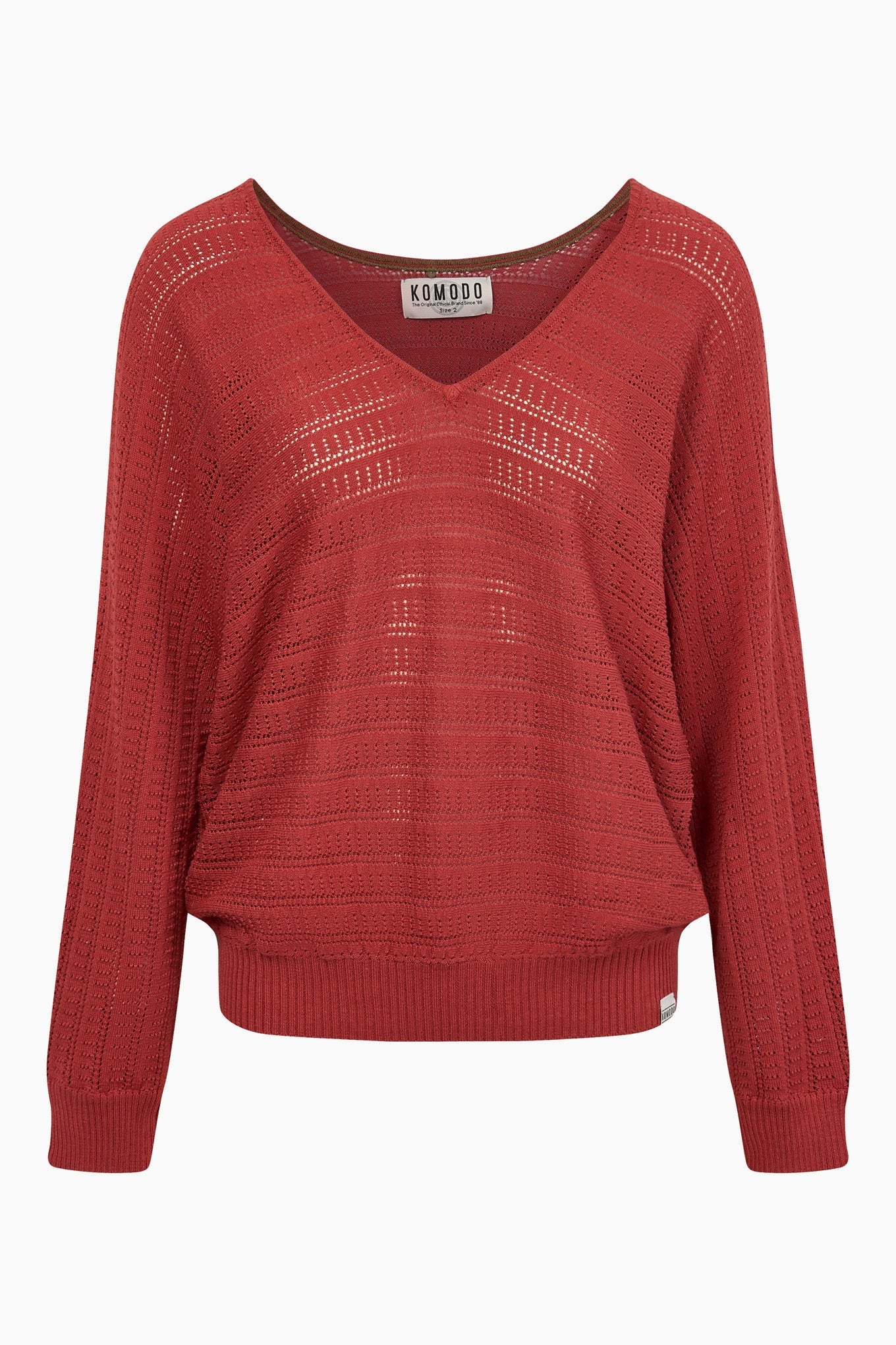 Roter Pullover PIA aus 100% Bio-Baumwolle von Komodo