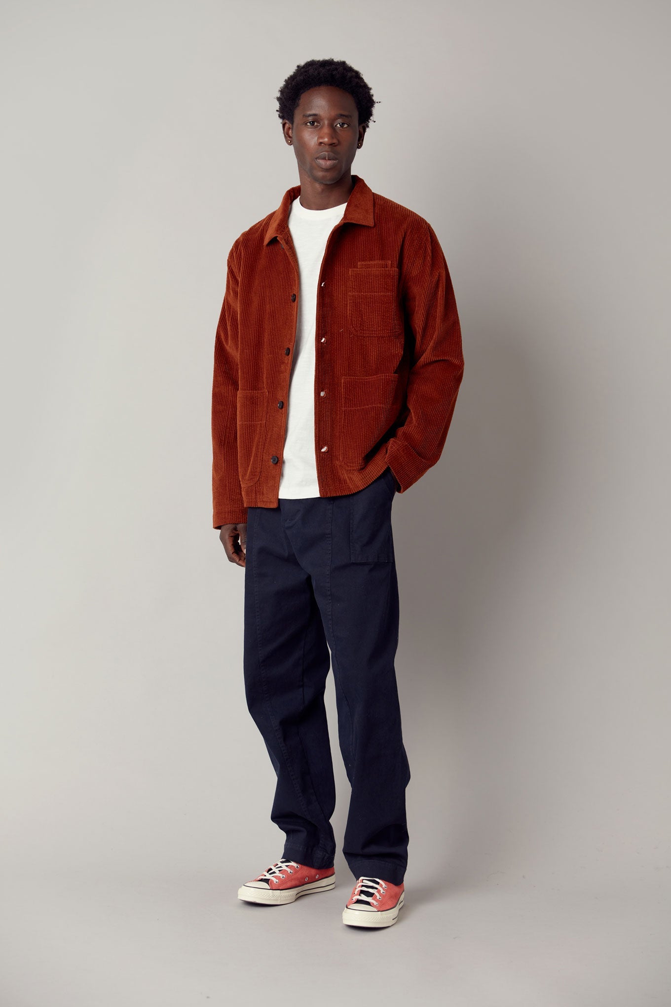 Red-brown corduroy jacket MONDRIAN made of 100% organic cotton from Komodo