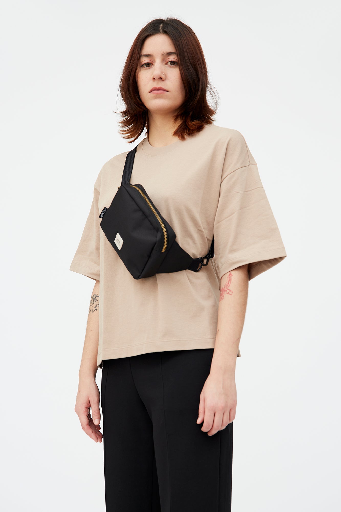 Black Reef Crossbody bum bag made from recycled PET by Lefrik