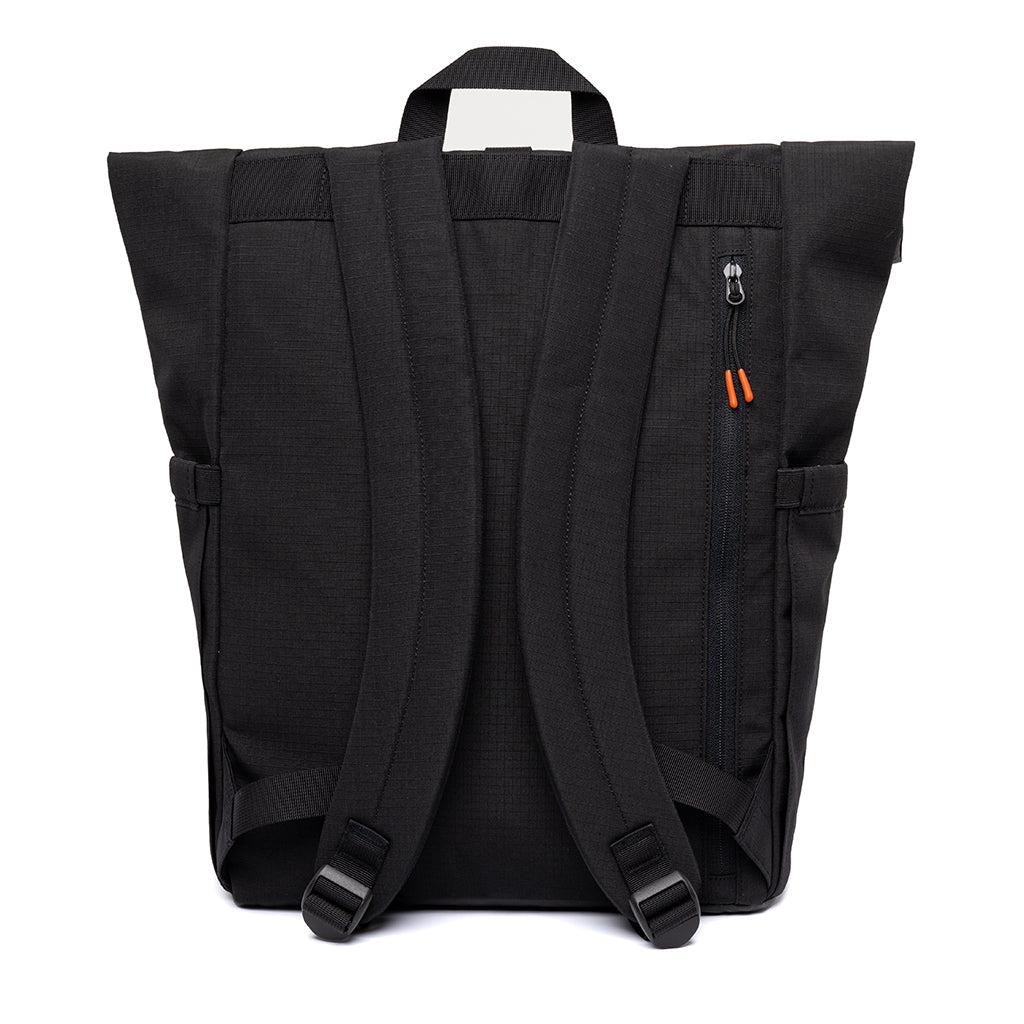 Black Lars Roll Vandra backpack made from recycled PET from Lefrik