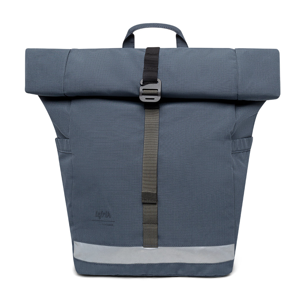 Blue Lars Roll Vandra backpack made from recycled PET from Lefrik