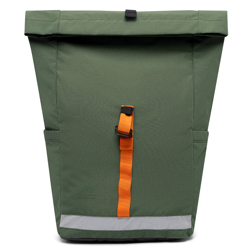Green Lars Roll Vandra backpack made from recycled PET from Lefrik