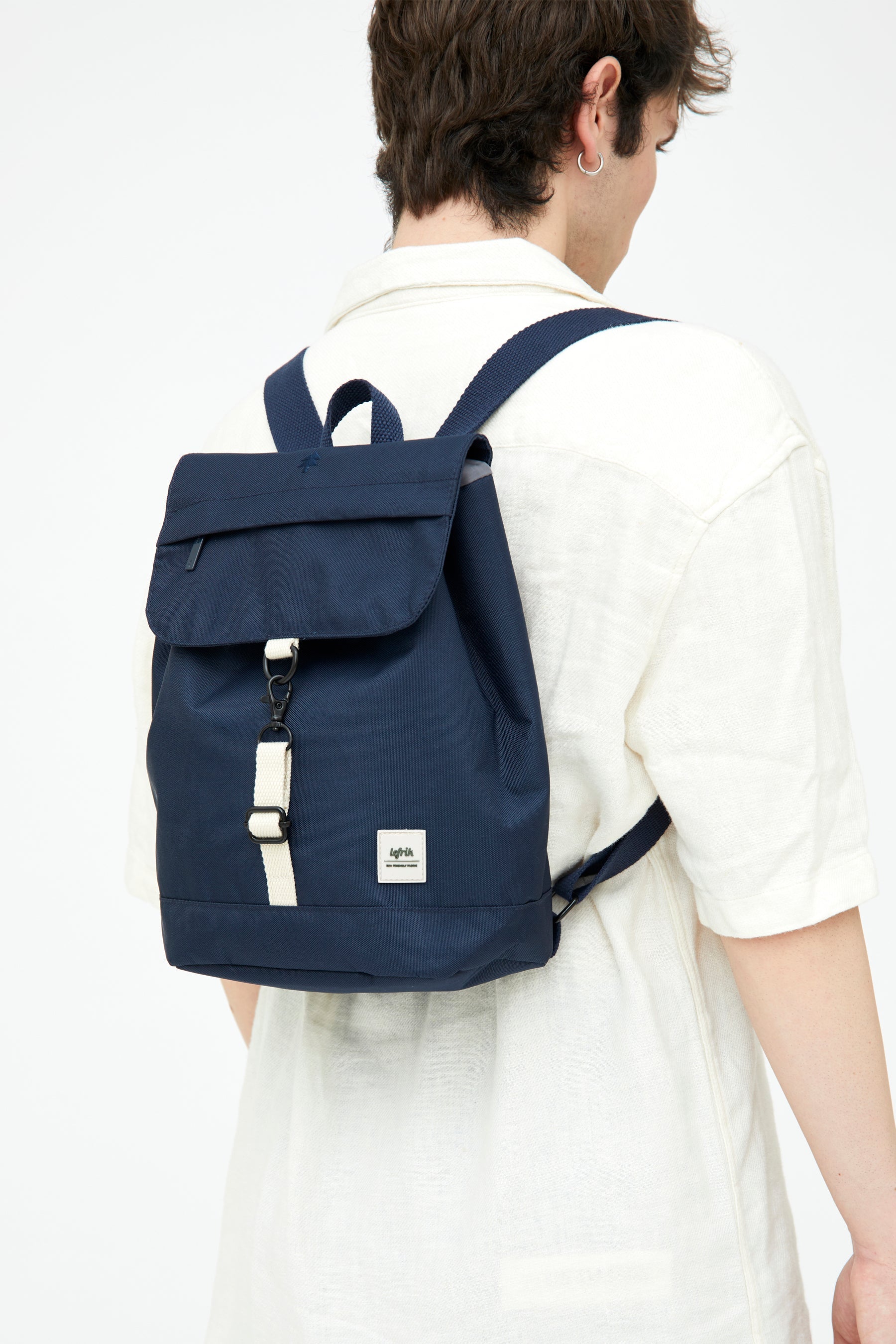 Dark blue Scout Mini backpack made from recycled PET from Lefrik