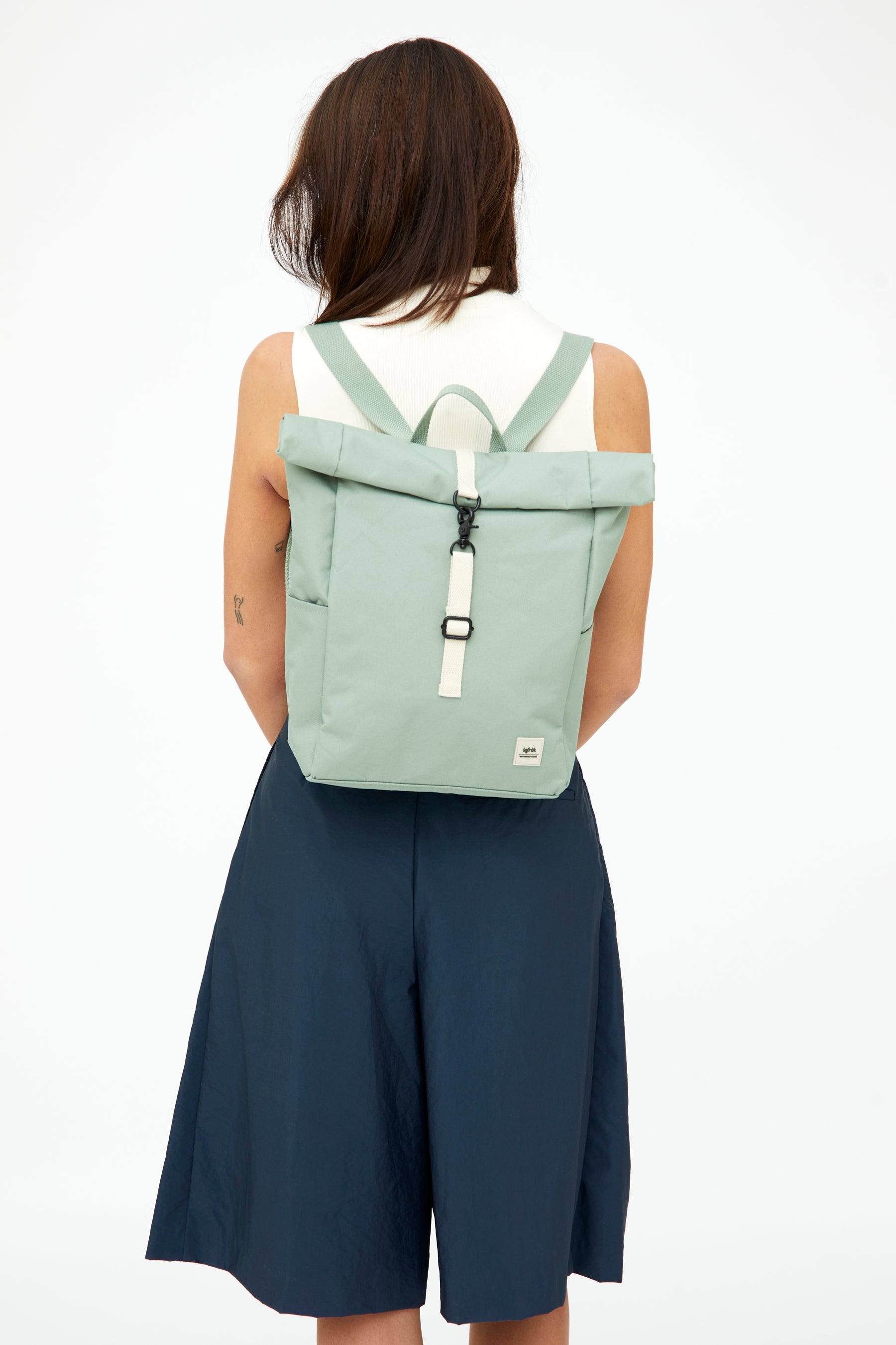 Grüner Rucksack Roll Mini aus recyceltem PET von Lefrik