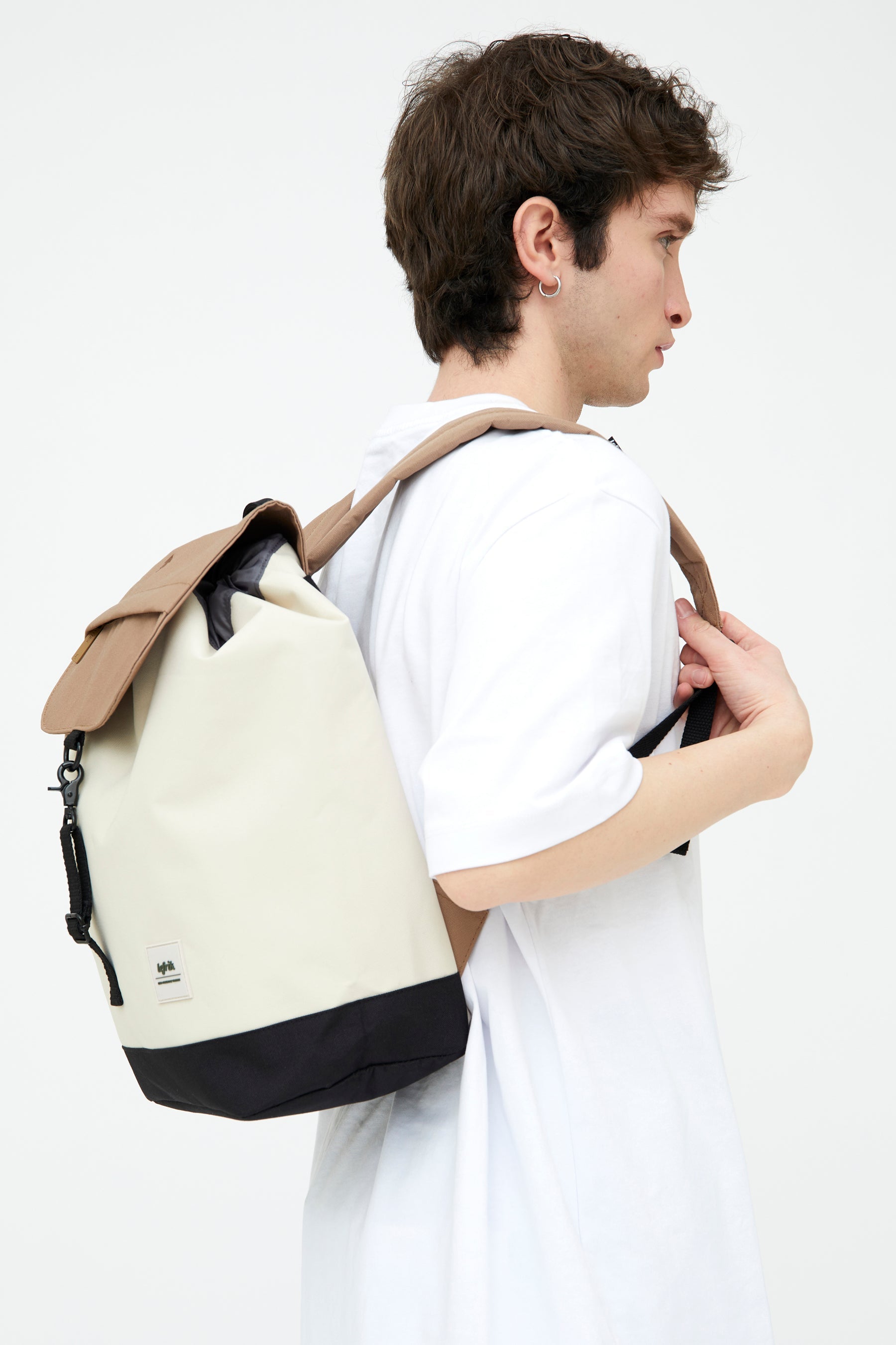 Beige Scout Metal backpack made from recycled PET from Lefrik