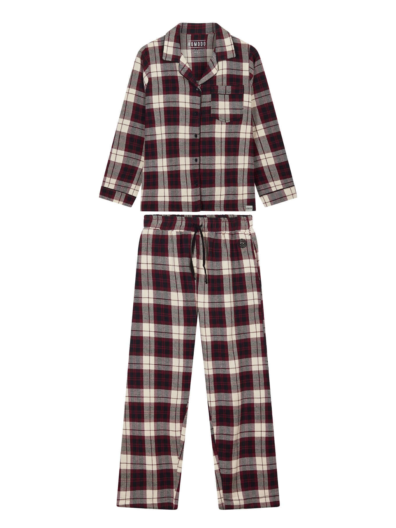 Braunes Pyjama Set JIM JAM aus 100% Bio-Baumwolle von Komodo