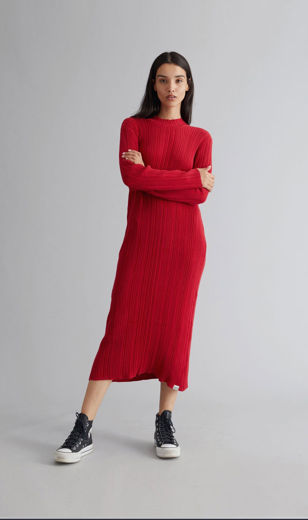 Rotes Kleid MAYUMI aus 100% Bio-Baumwolle von Komodo