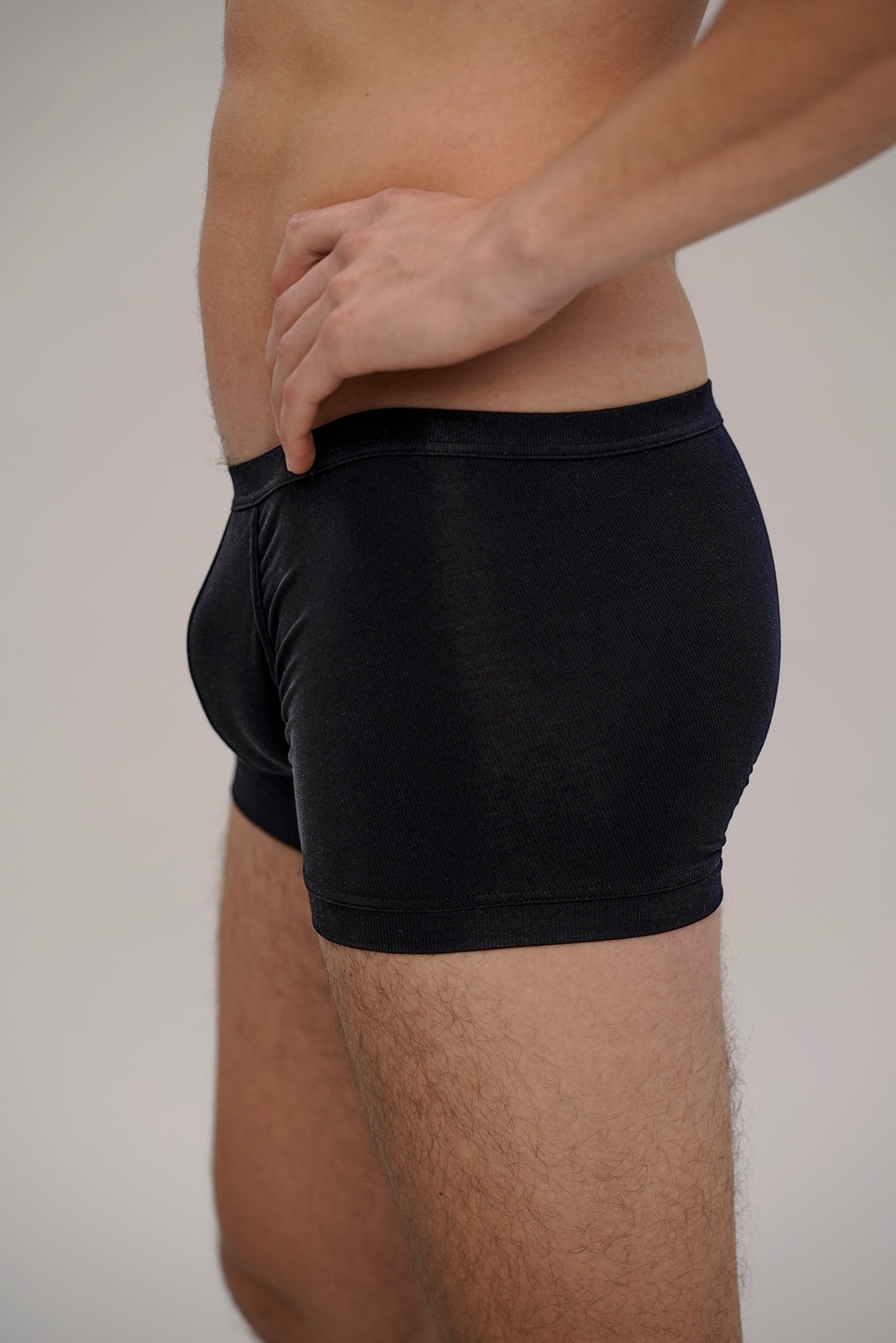 Boxer briefs / underpants in black made from natural MicroModal