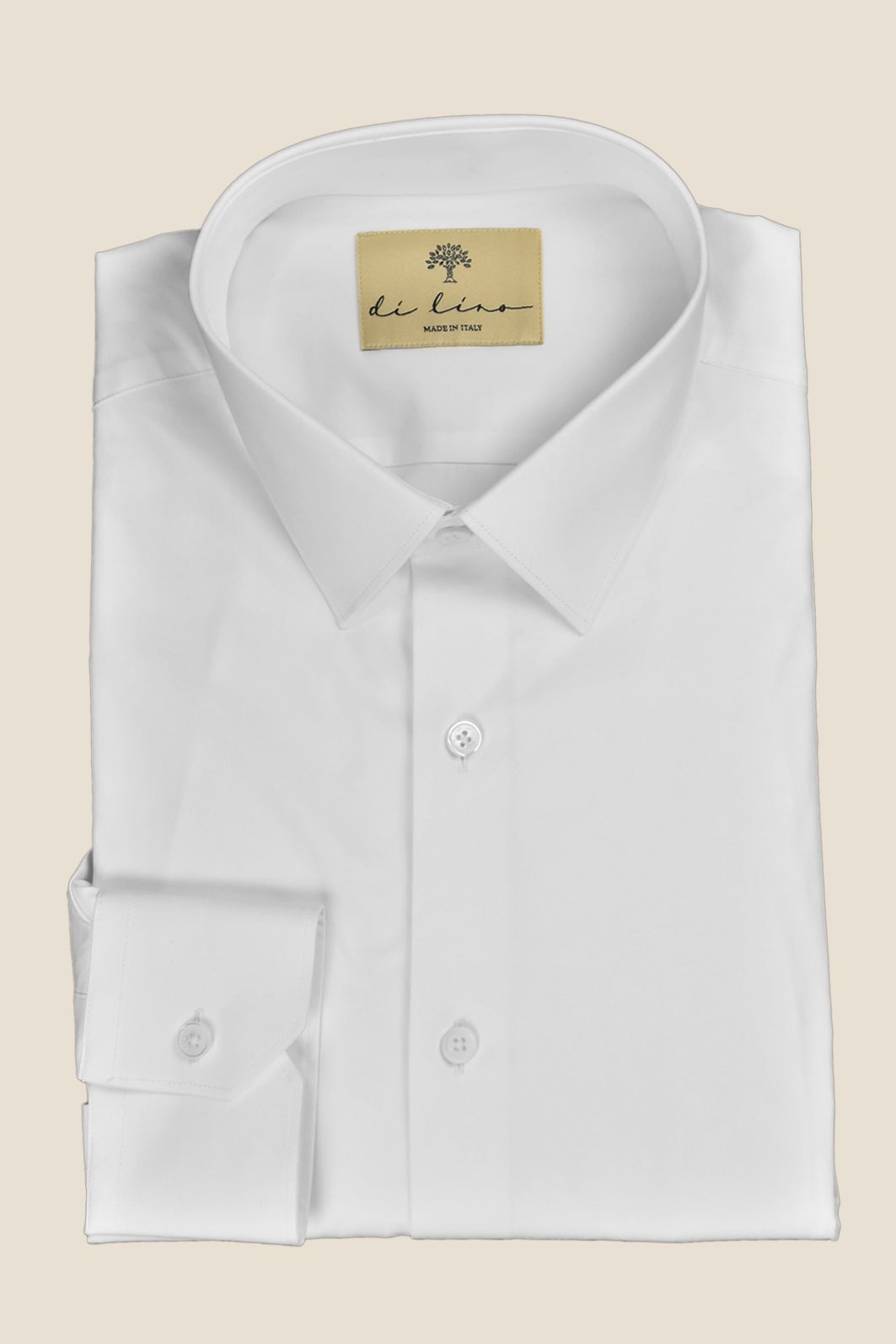 Weisses Business - Hemd aus Bio - Baumwolle mit klassischem Kragen- Made to order