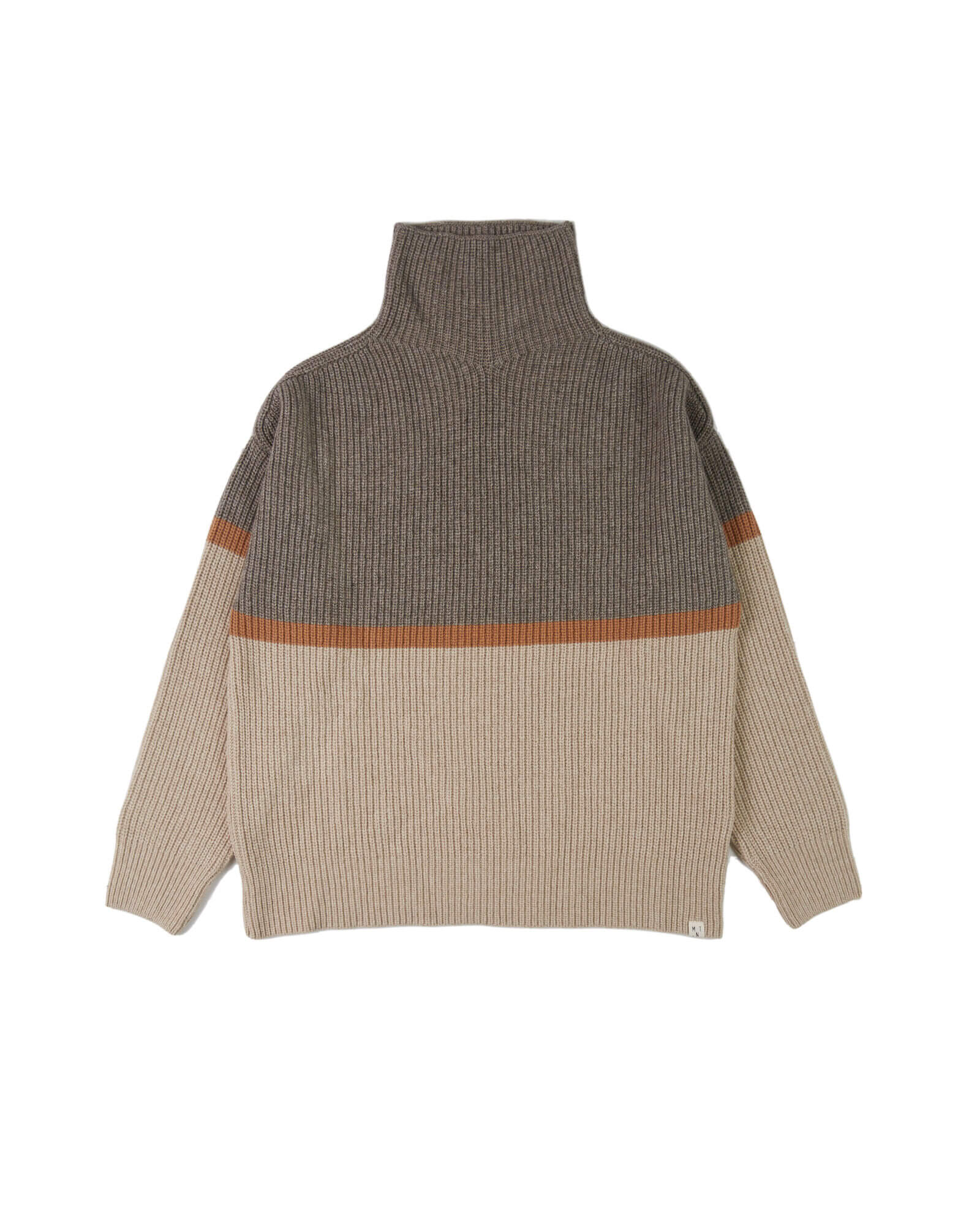 Colorful color block sweater made from recycled wool from Matona