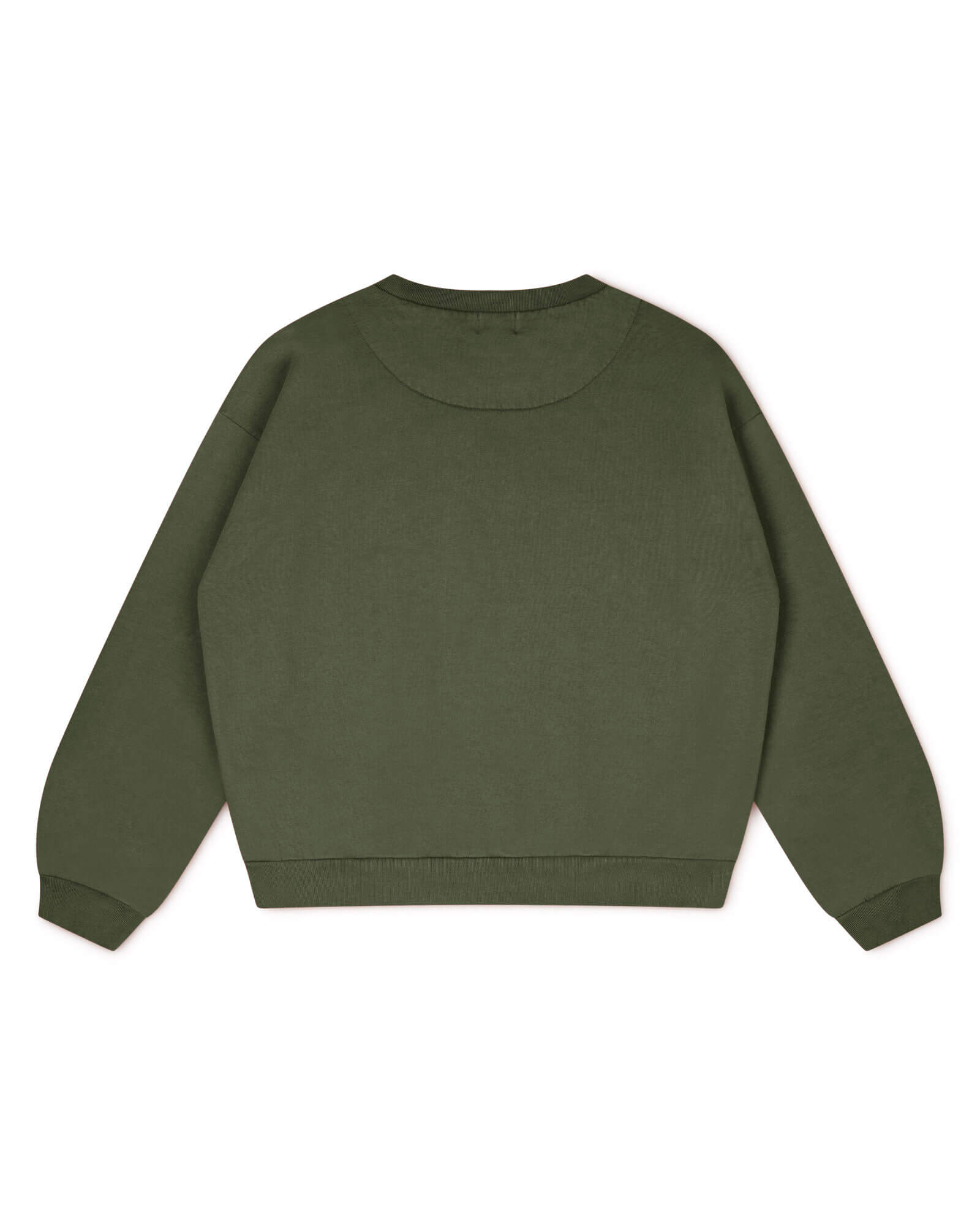 Dunkelgrünes, langärmliges Sweatshirt myrtle aus Bio-Baumwolle von Matona