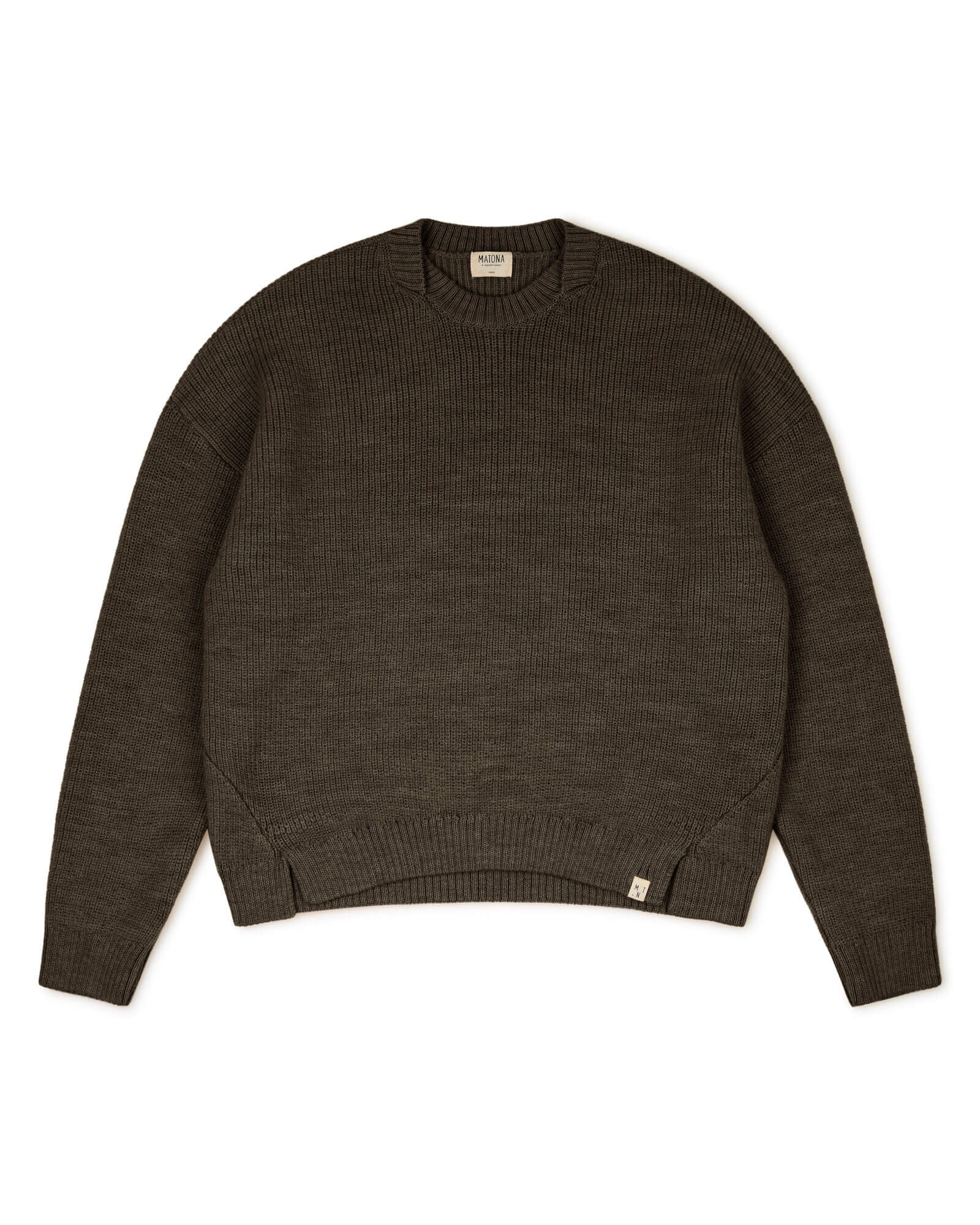 Brown sweater vulcano made of merino and alpaca yarn from Matona