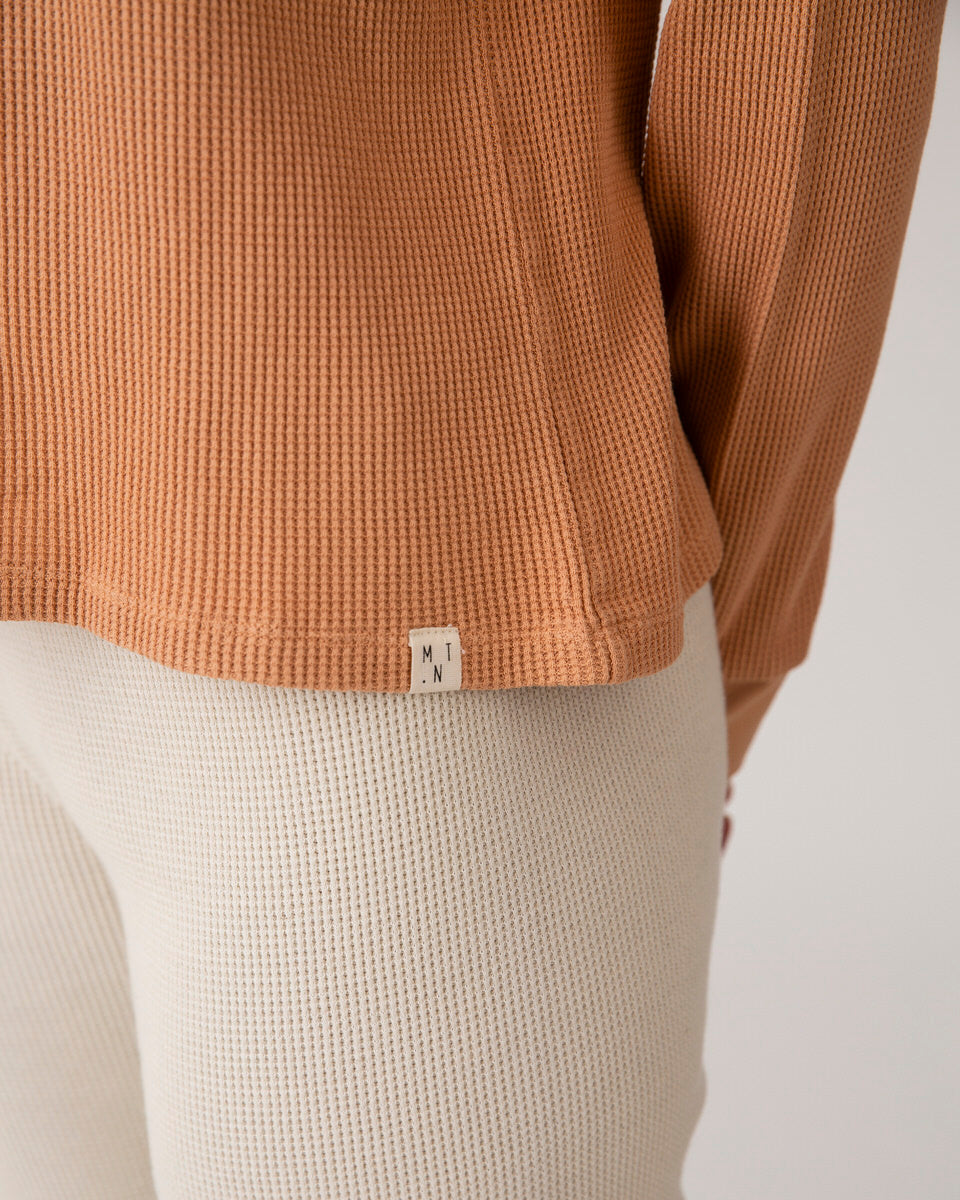 Orange-brown long-sleeved terracotta cotton shirt from Matona