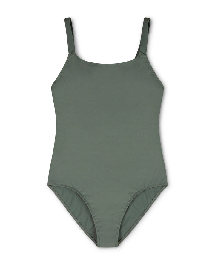 Green swimsuit rosemary made of ECONYL® Regenerated Nylon by Matona