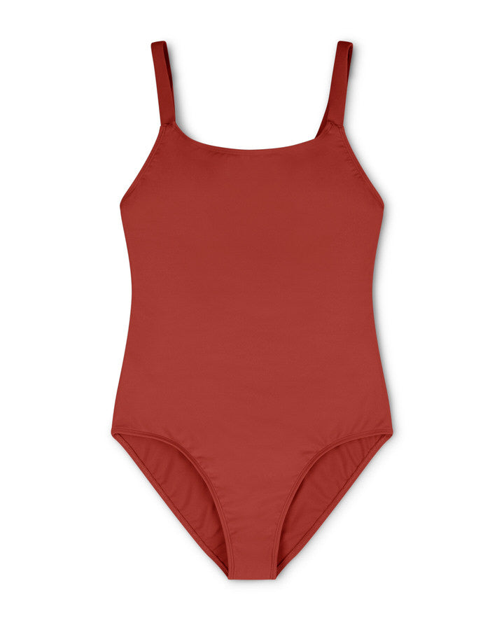 Red swimsuit rubia made of ECONYL® Regenerated Nylon by Matona