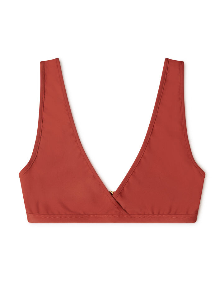 Rotes Bikini Top rubia aus ECONYL® Regenerated Nylon von Matona