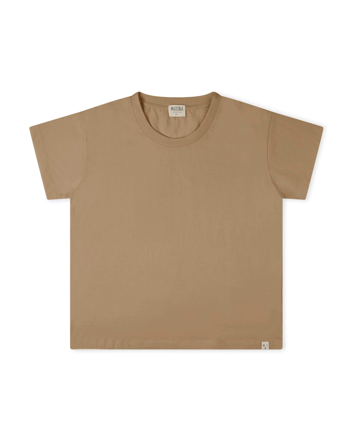 Light brown Essential T-shirt made from 100% organic cotton from Matona