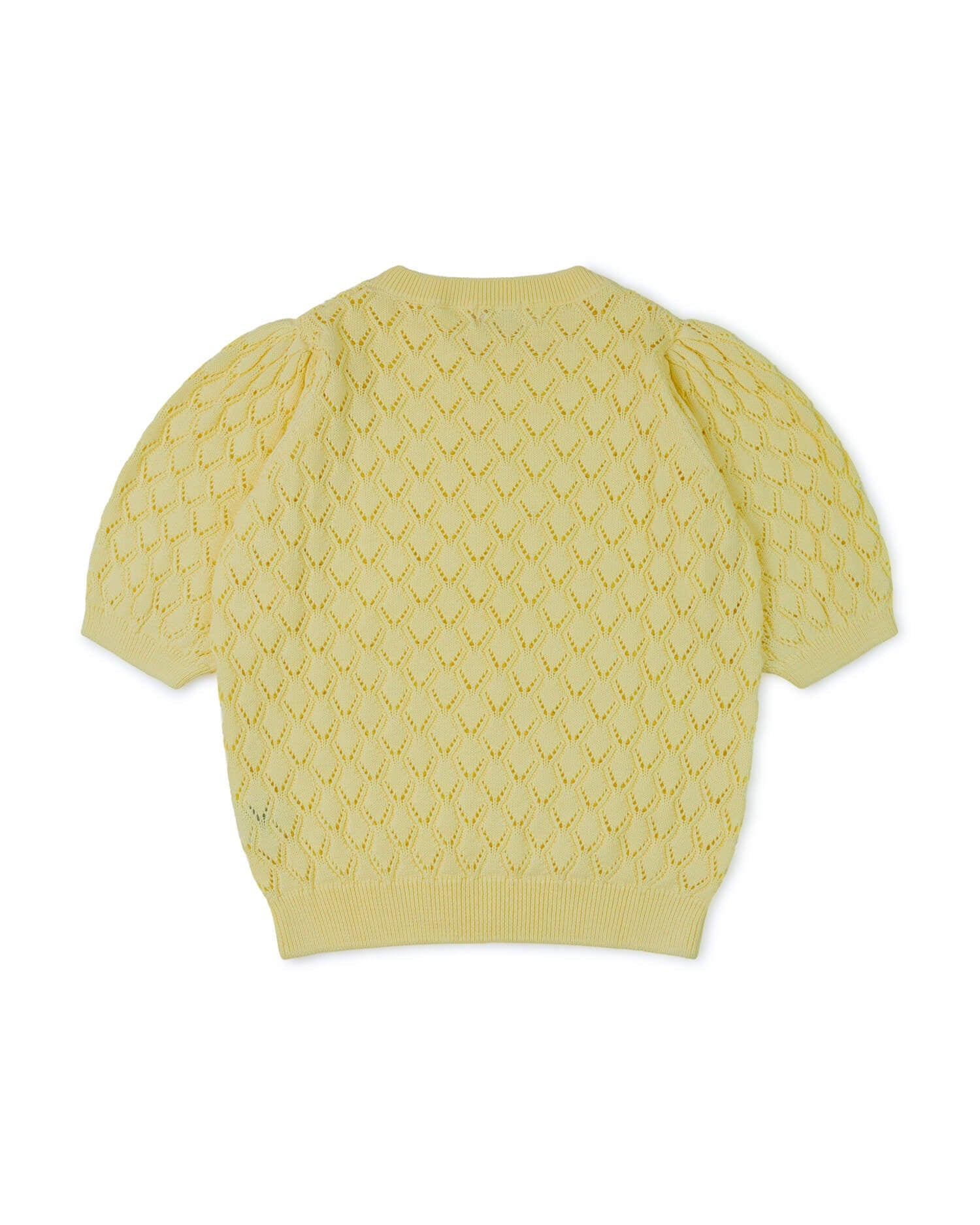 Yellow, knitted blouse made of 100% organic cotton from Matona