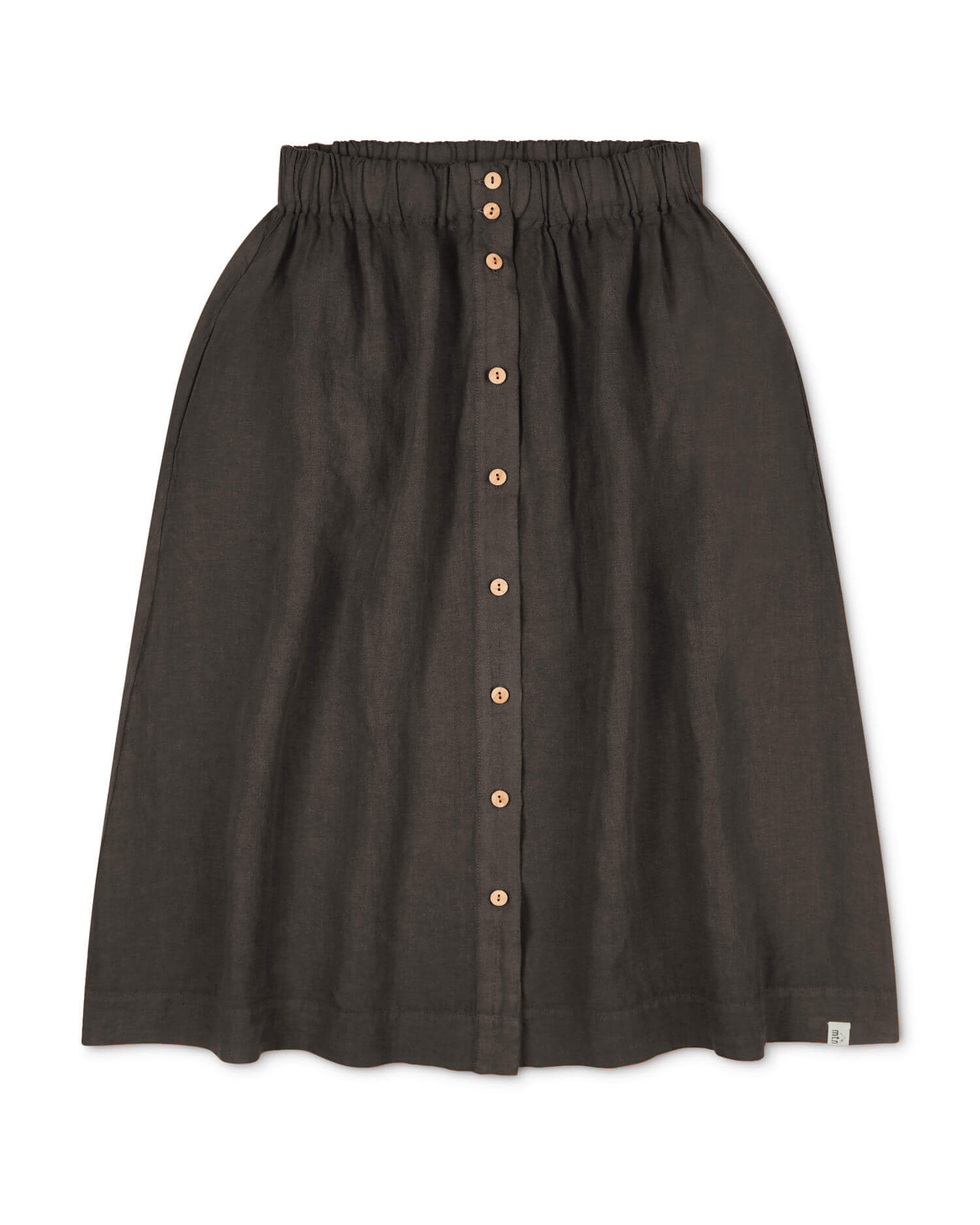 Black linen midi skirt from Matona