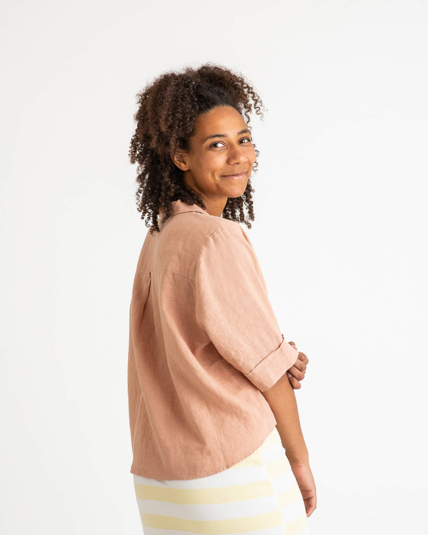 Rosé blouse made of linen by Matona