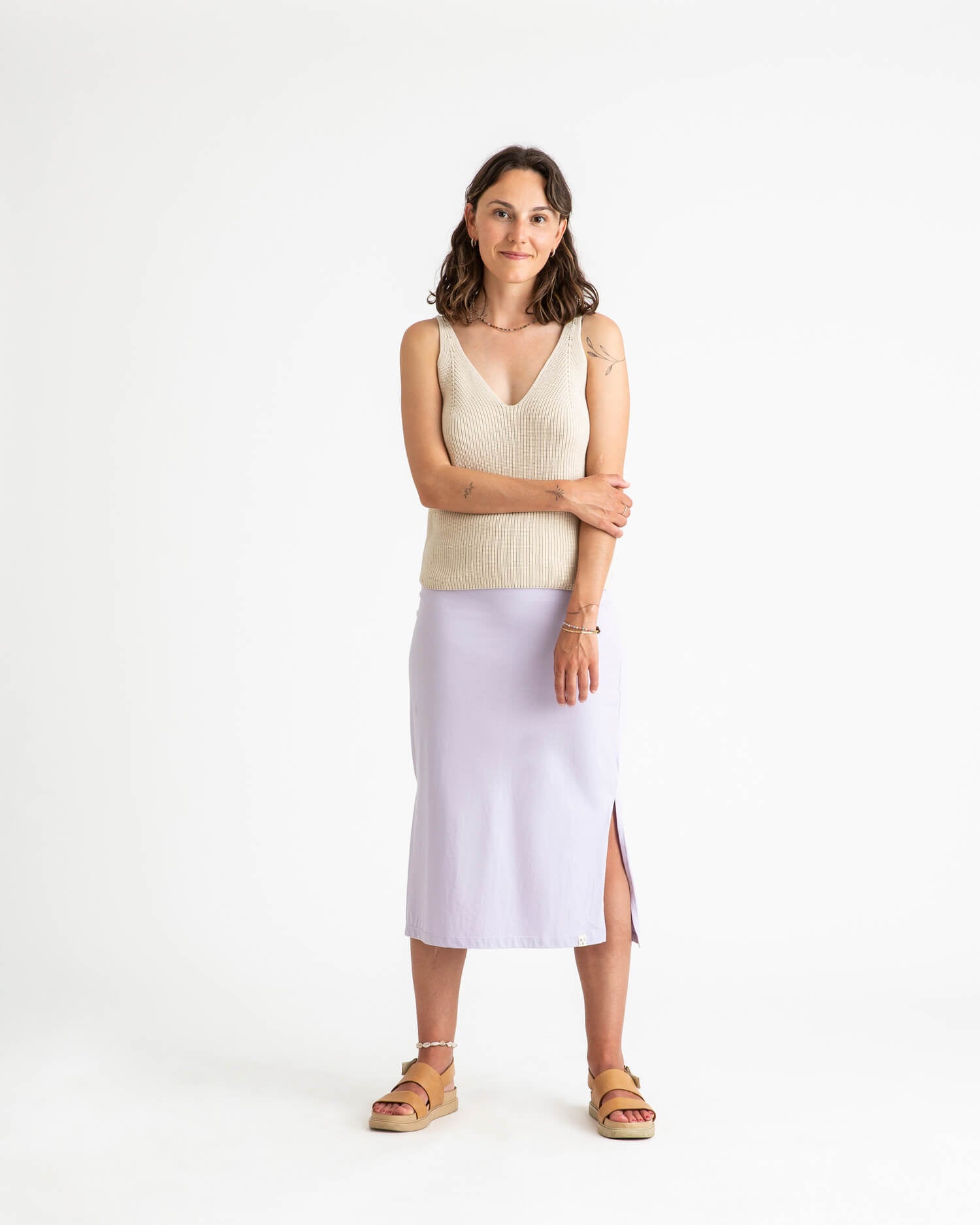 Purple skirt made from 100% organic cotton by Matona