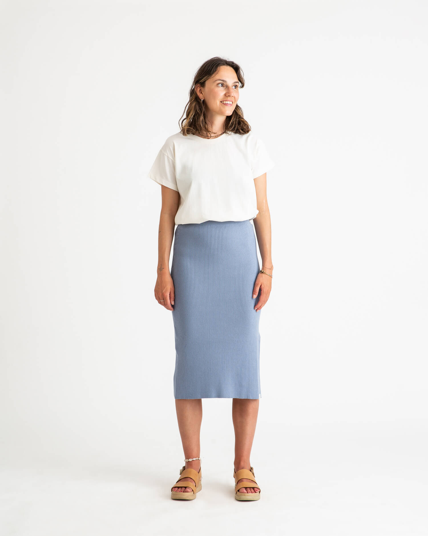 Blue skirt made of 100% organic cotton from Matona