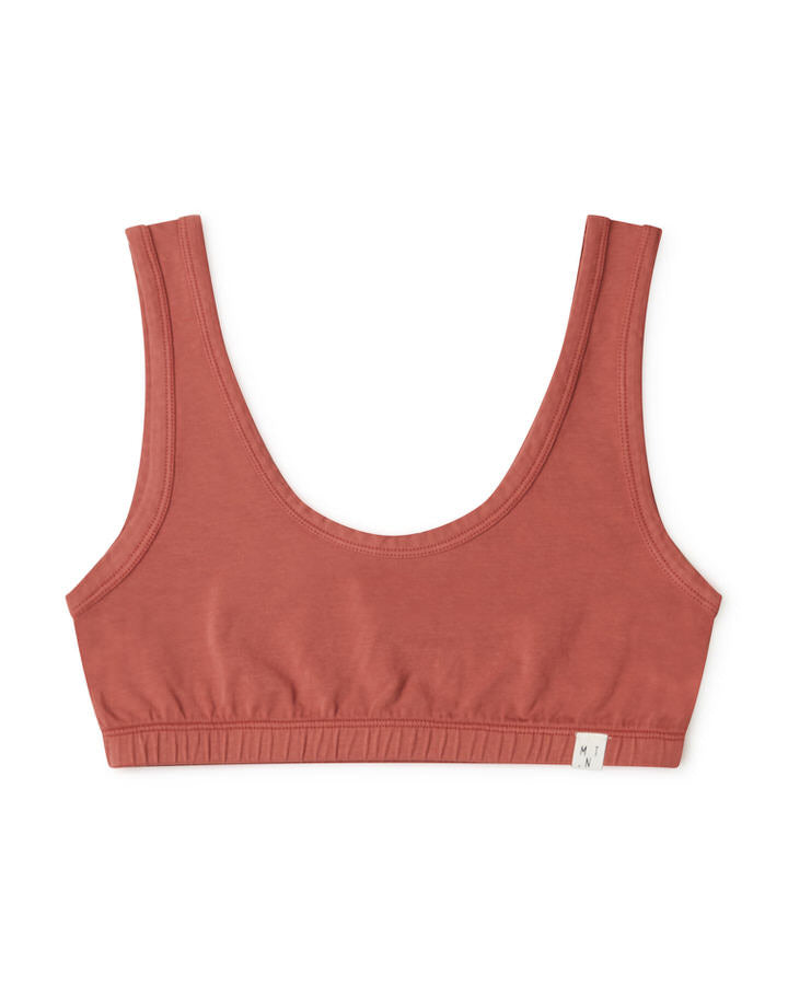 Red rooibos bra made from organic cotton by Matona
