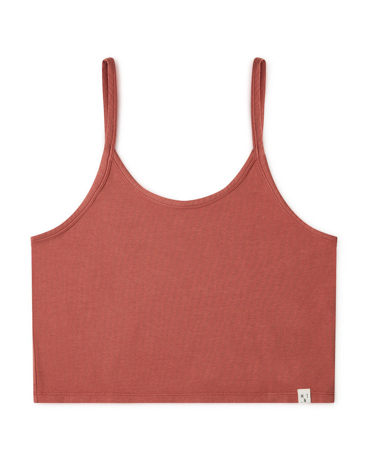 Red crop top rooibos made of organic cotton by Matona