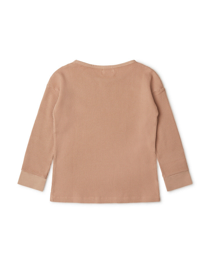 Orange-brown long-sleeved terracotta cotton shirt from Matona