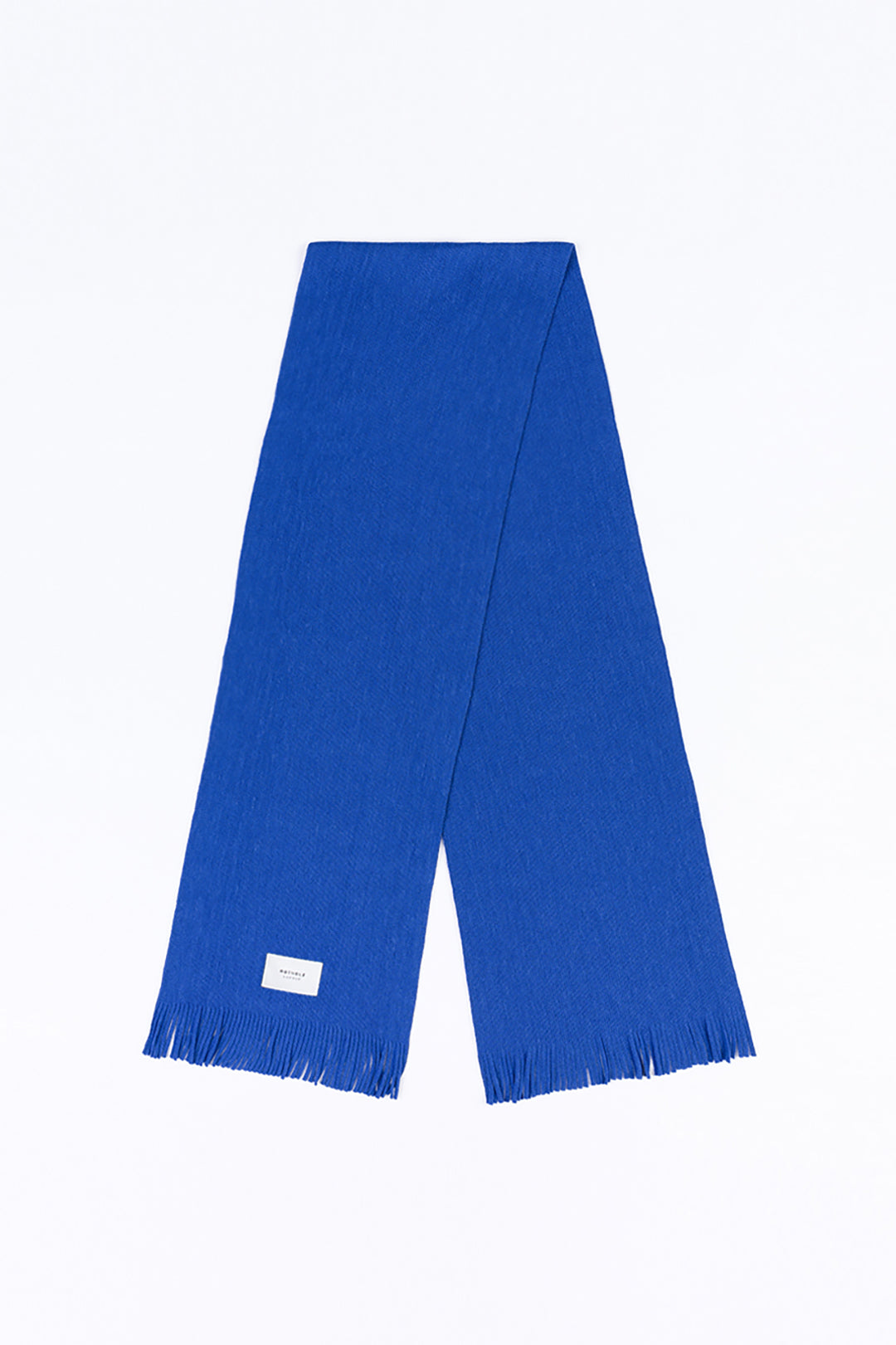 Merino wool scarf - cobalt blue - Made in Germany