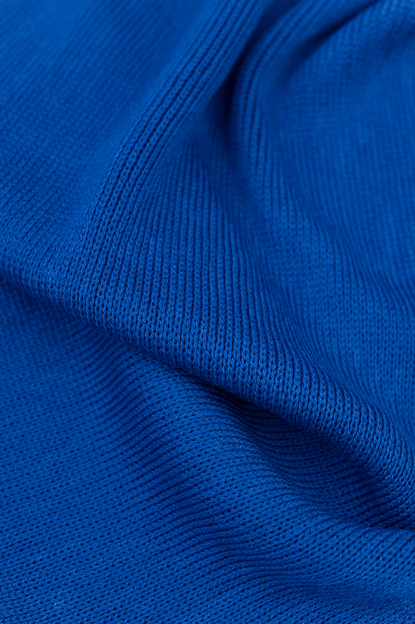 Écharpe en laine mérinos - bleu cobalt - Fabriquée en Allemagne